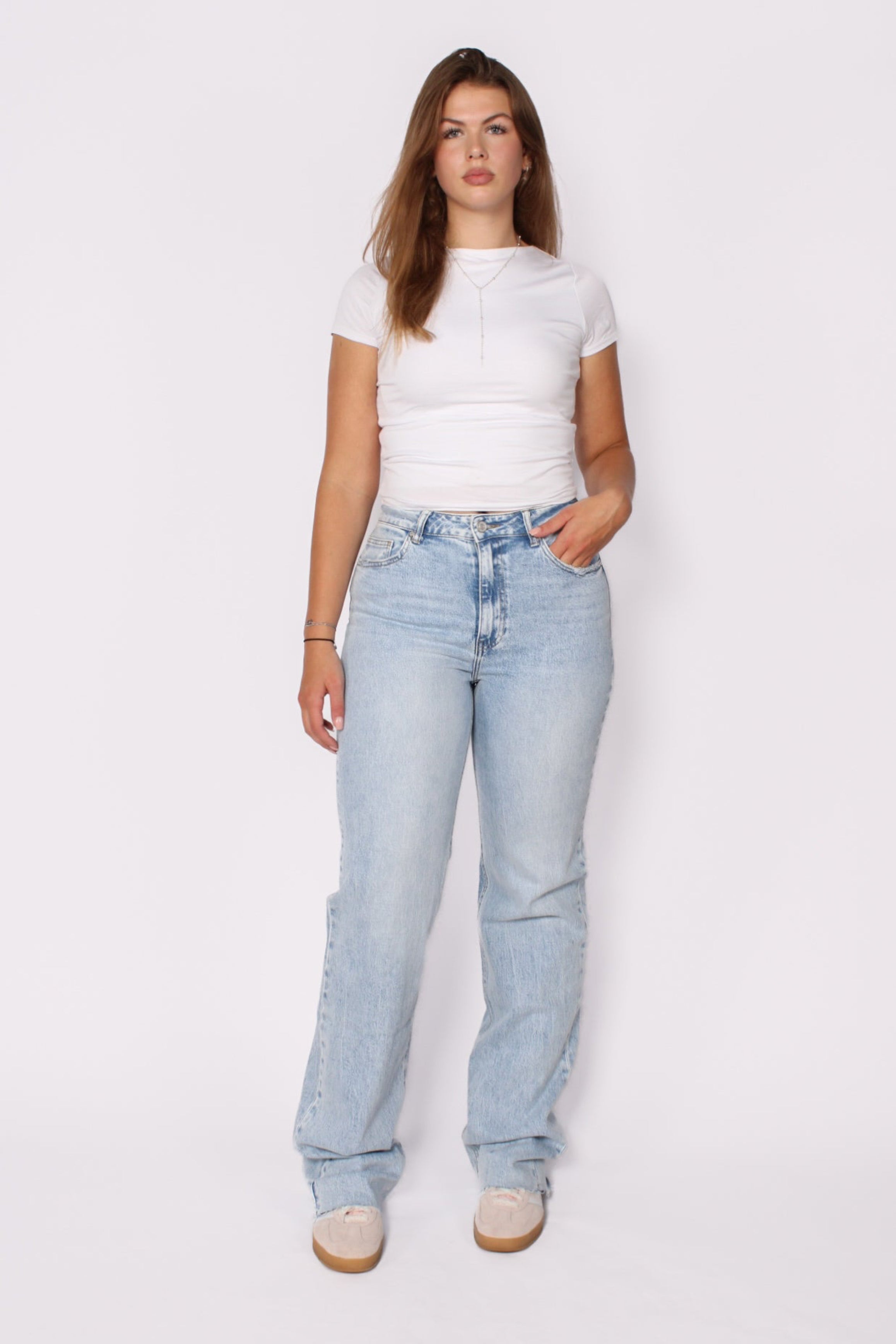 ''EXTRA TALL'' WIDE LEG JEANS 3806 - LIGHT DENIM 