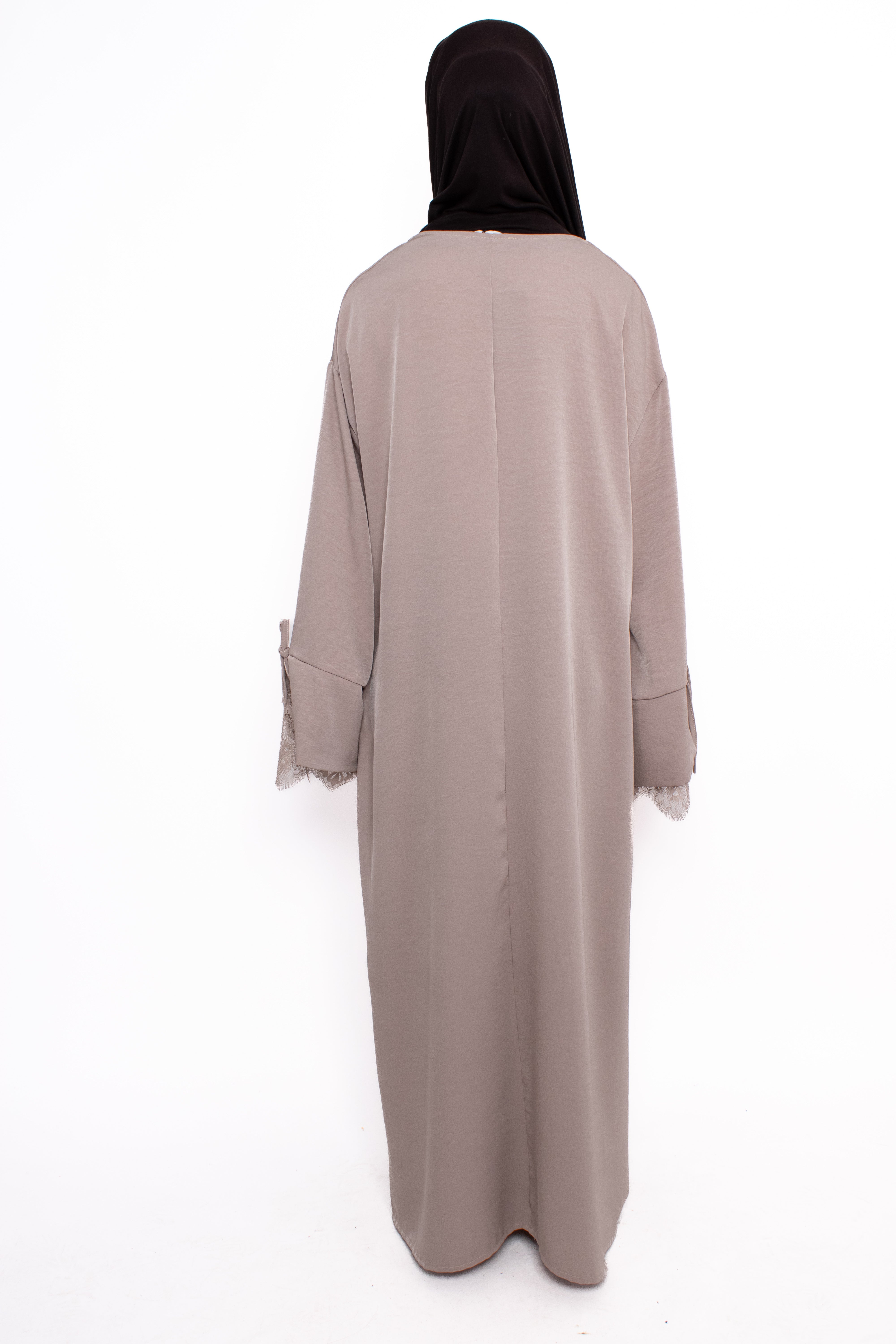 LACE ELEGANCE DRESS - TAUPE