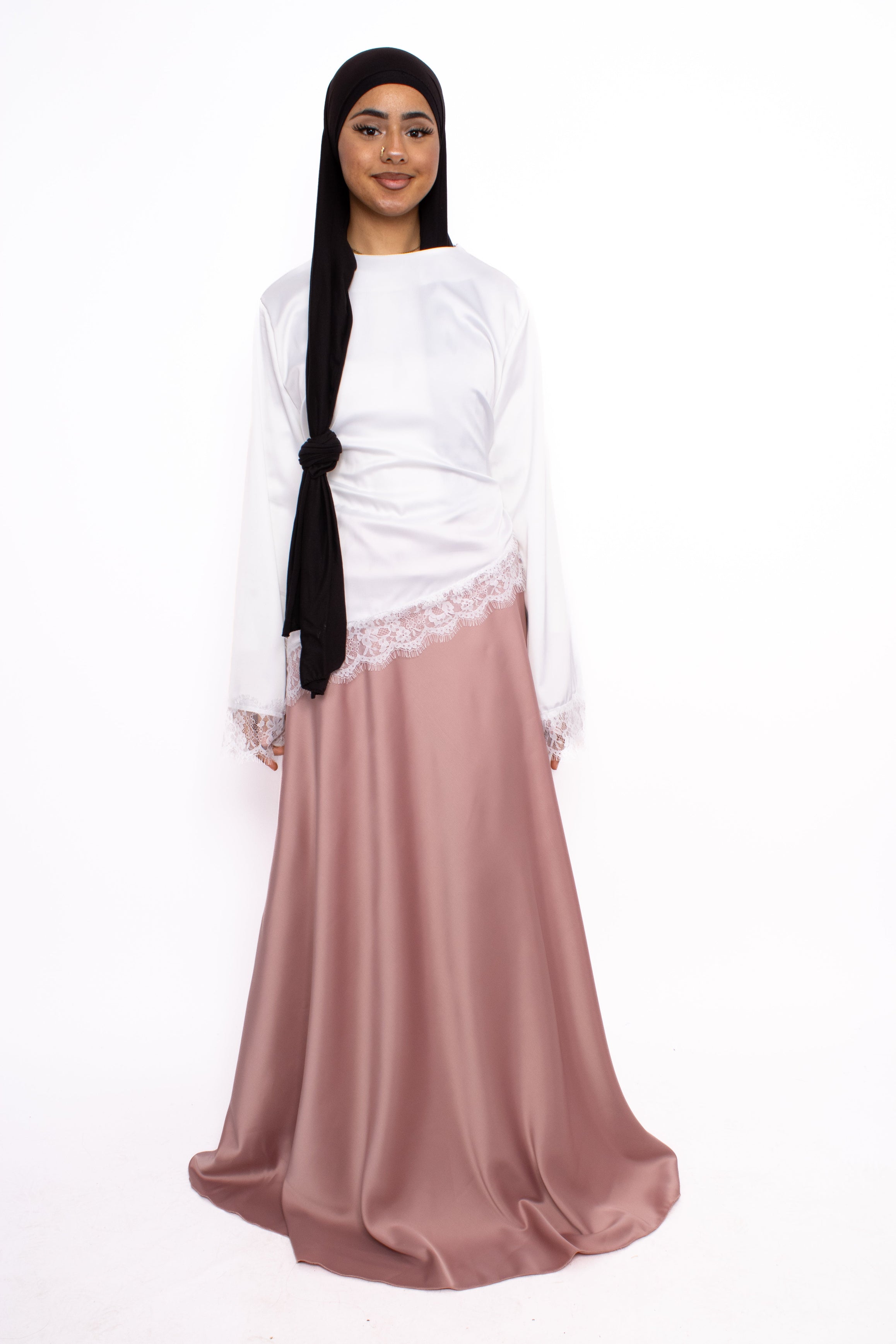 ''TALL'' SATIN MAXI SKIRT - PINK