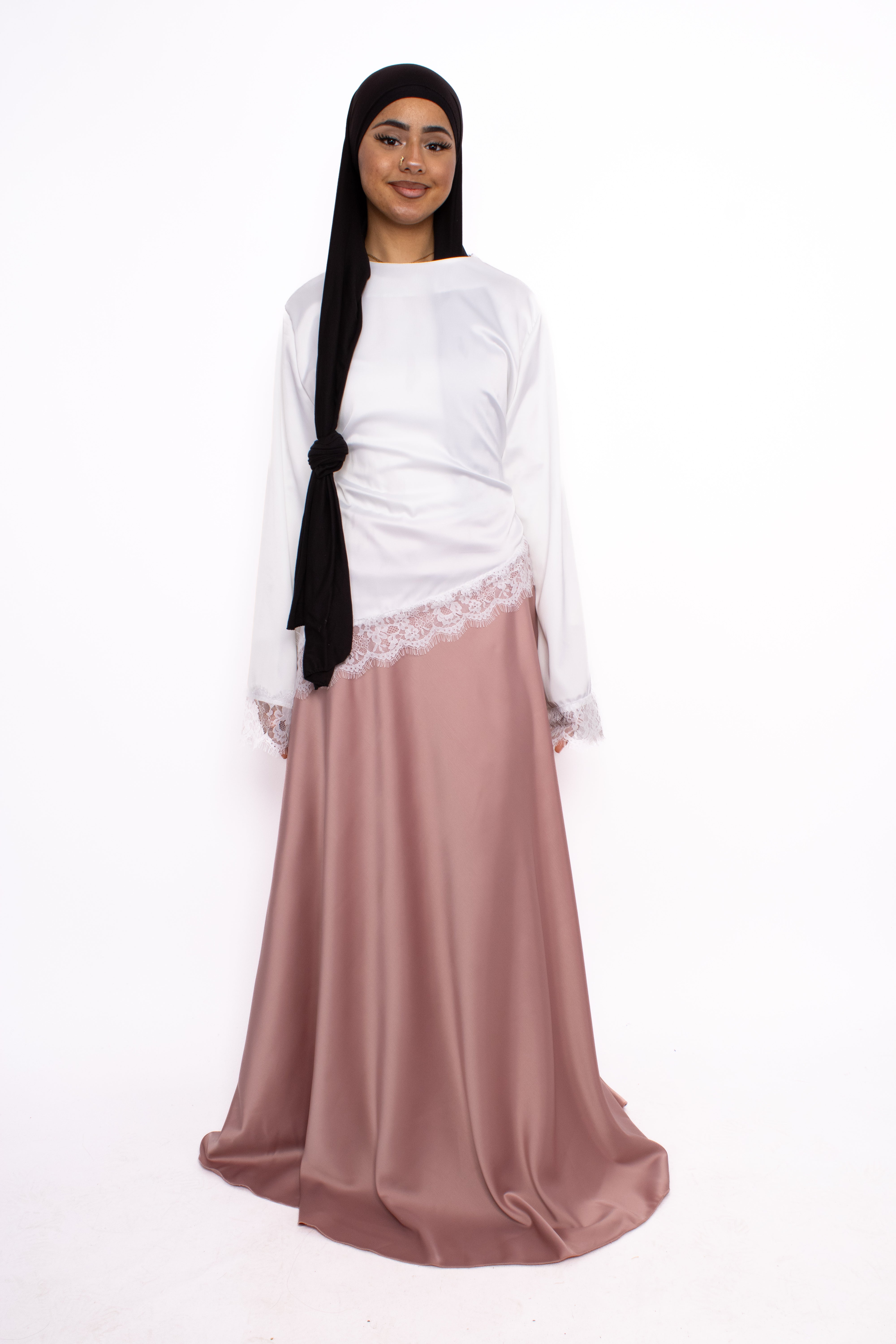 ''TALL'' SATIN MAXI SKIRT - PINK