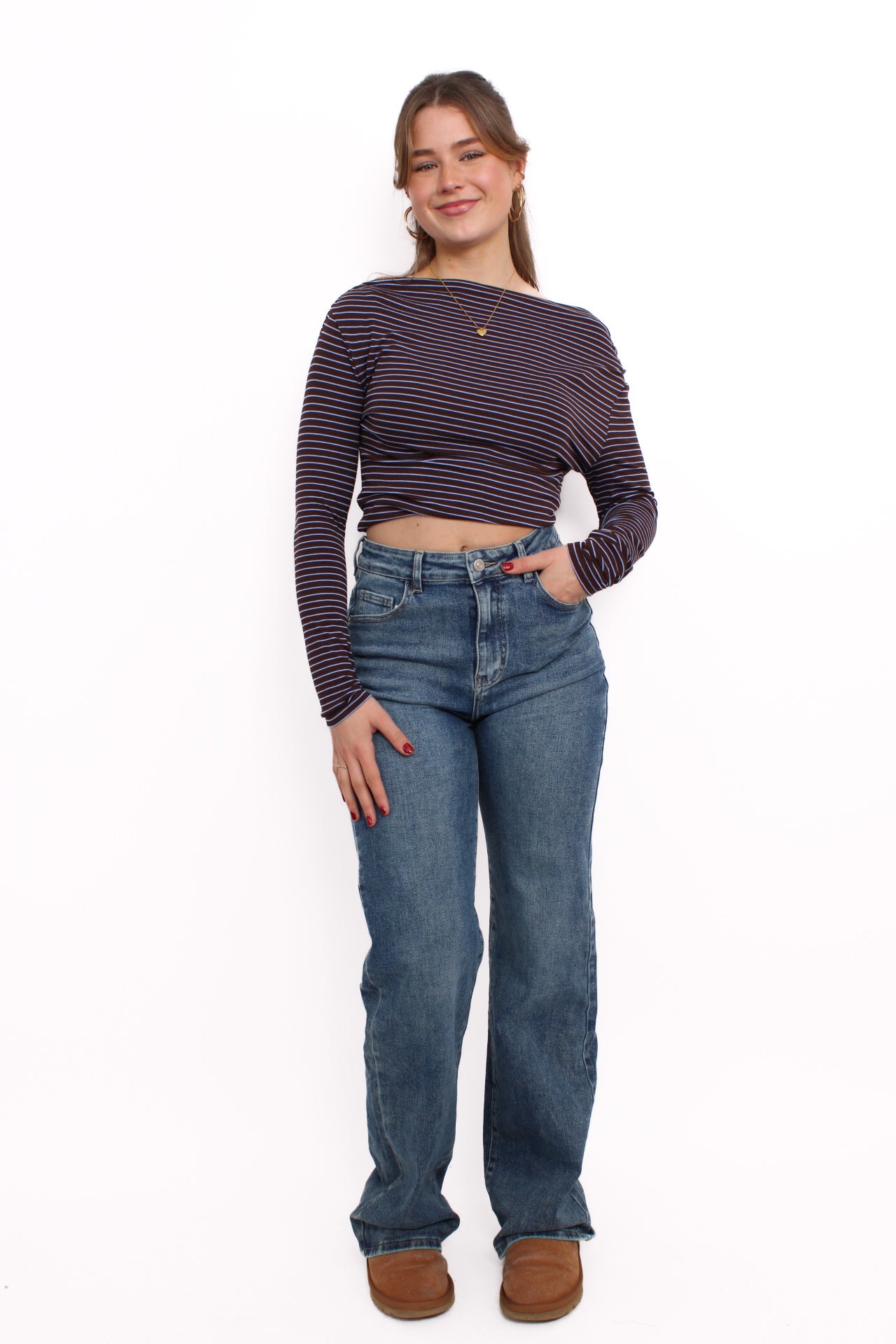 ''PLUSSIZE TALL'' WIDE LEG JEANS 966-8 - DENIM