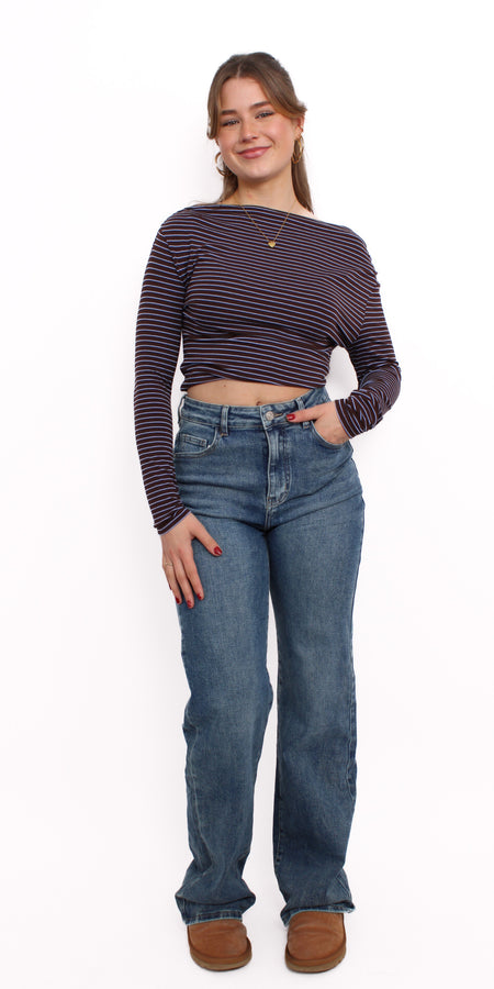 ''PLUSSIZE TALL'' WIDE LEG JEANS 966-8 - DENIM