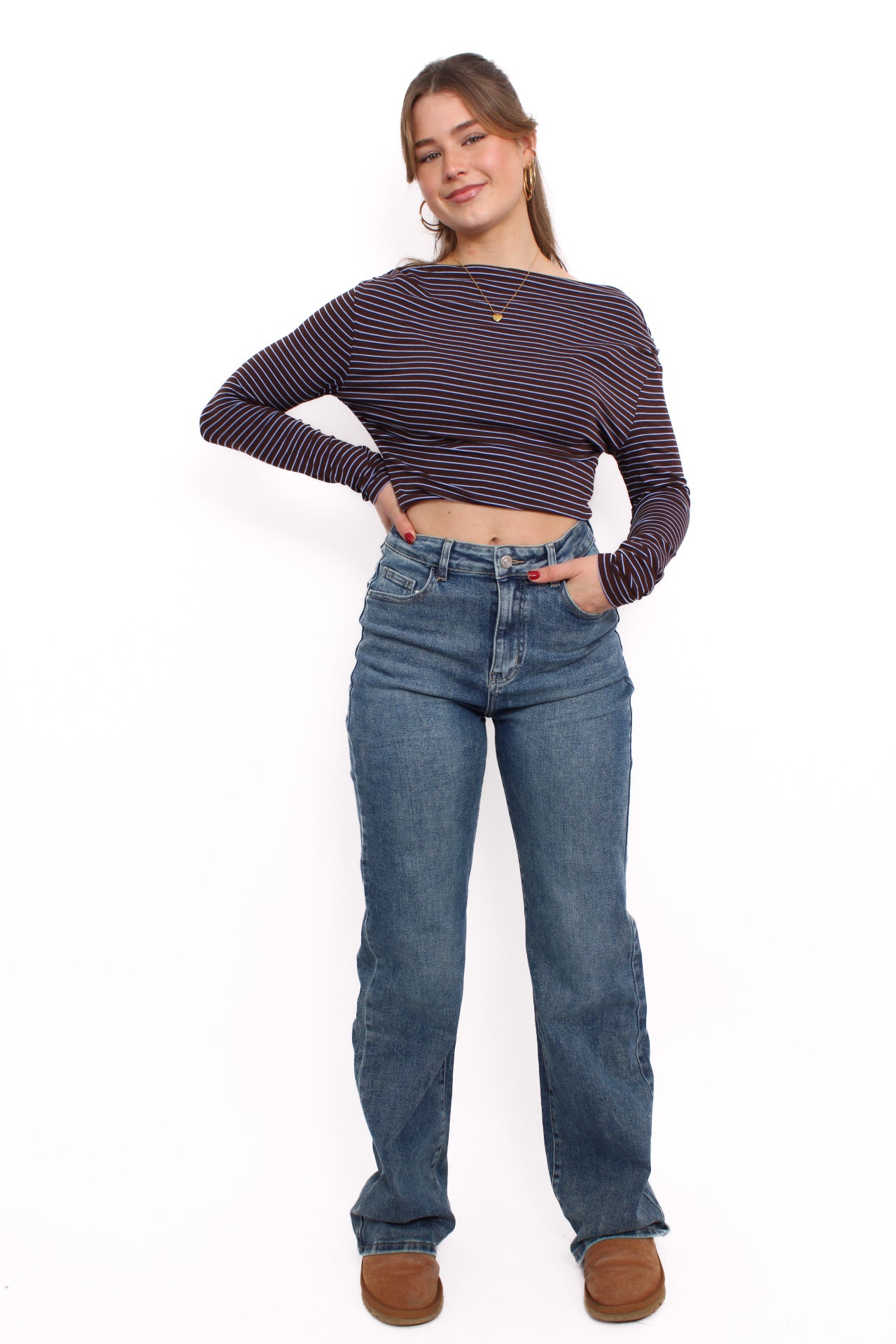 ''PLUSSIZE TALL'' WIDE LEG JEANS 966-8 - DENIM