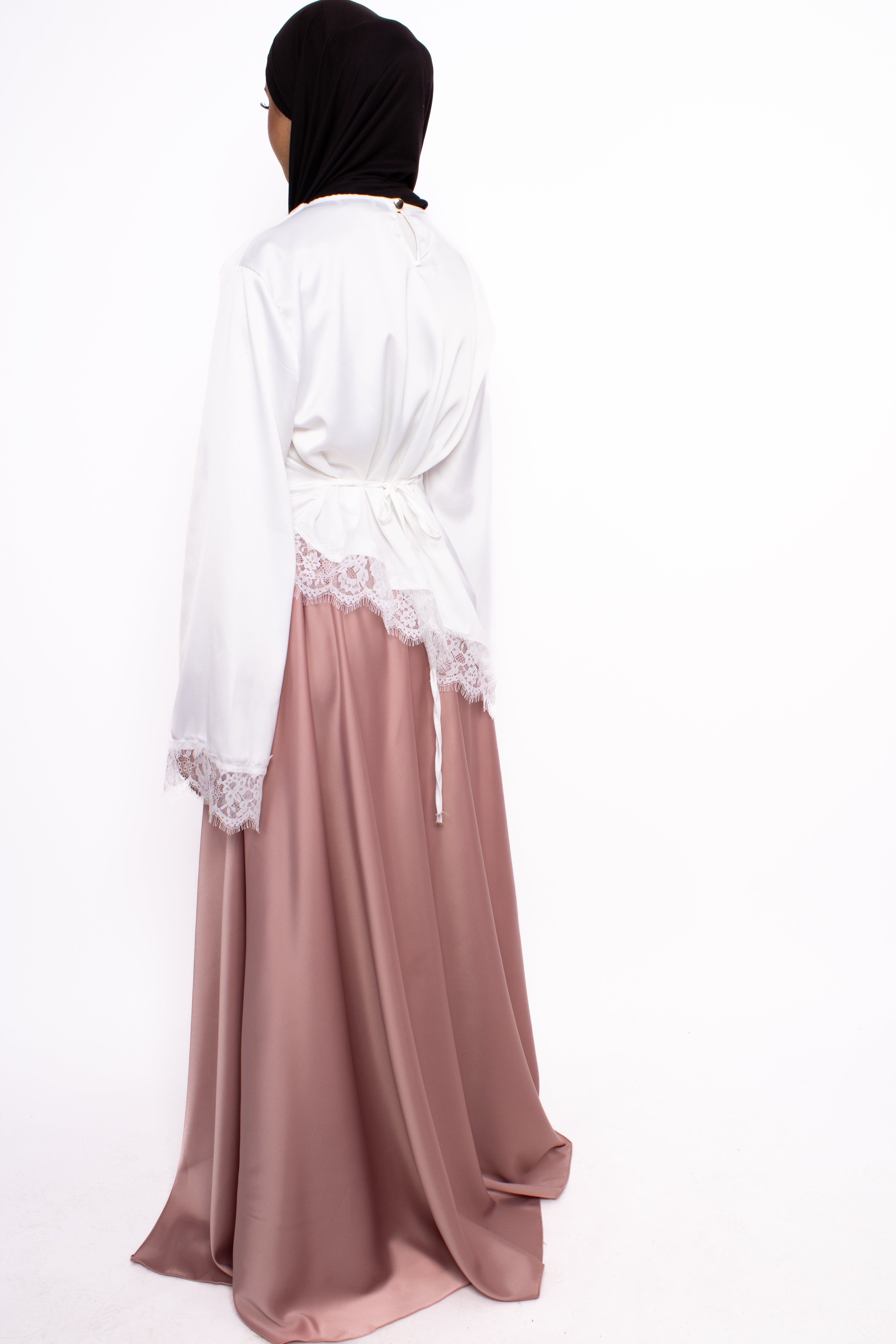 ''TALL'' SATIN MAXI SKIRT - PINK