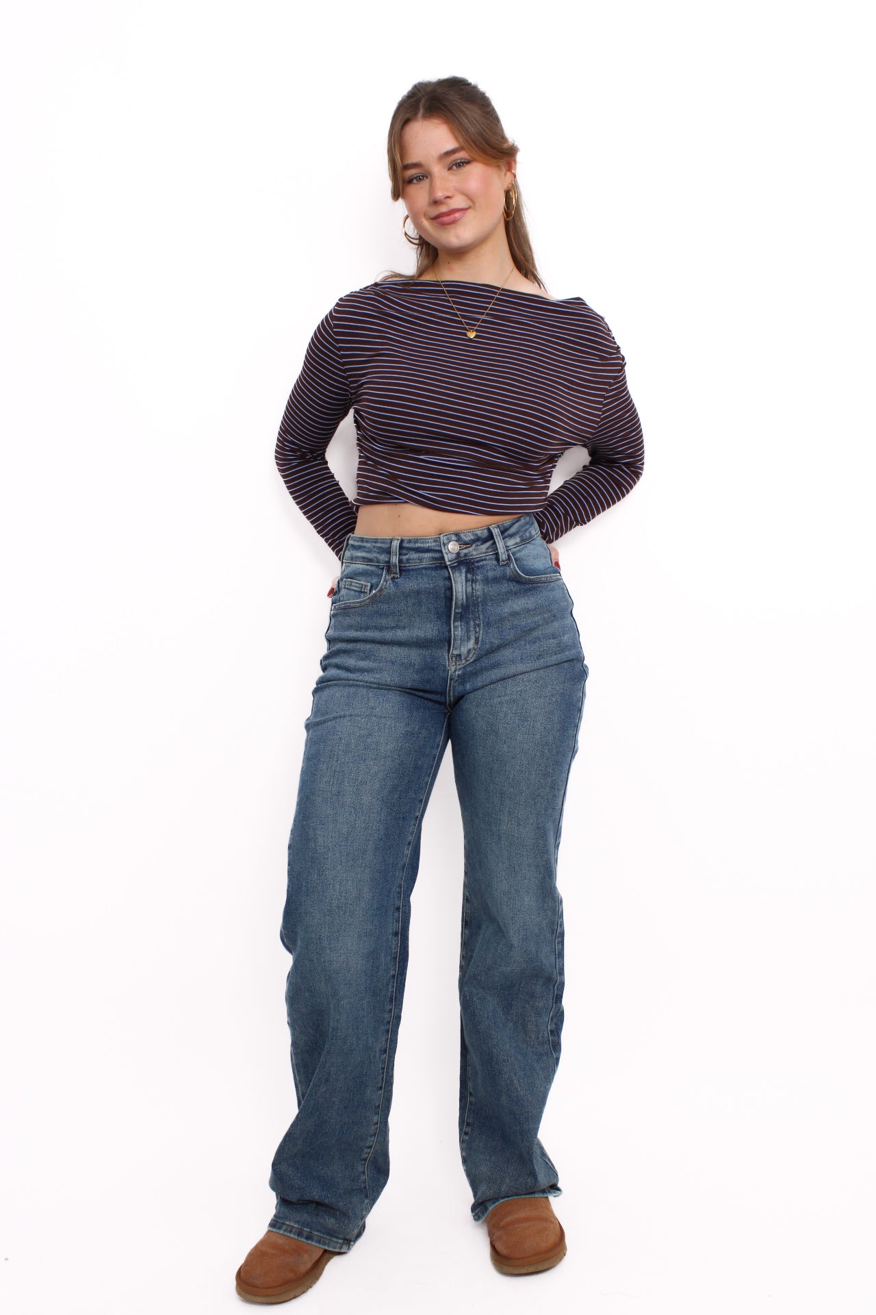 ''PLUSSIZE TALL'' WIDE LEG JEANS 966-8 - DENIM