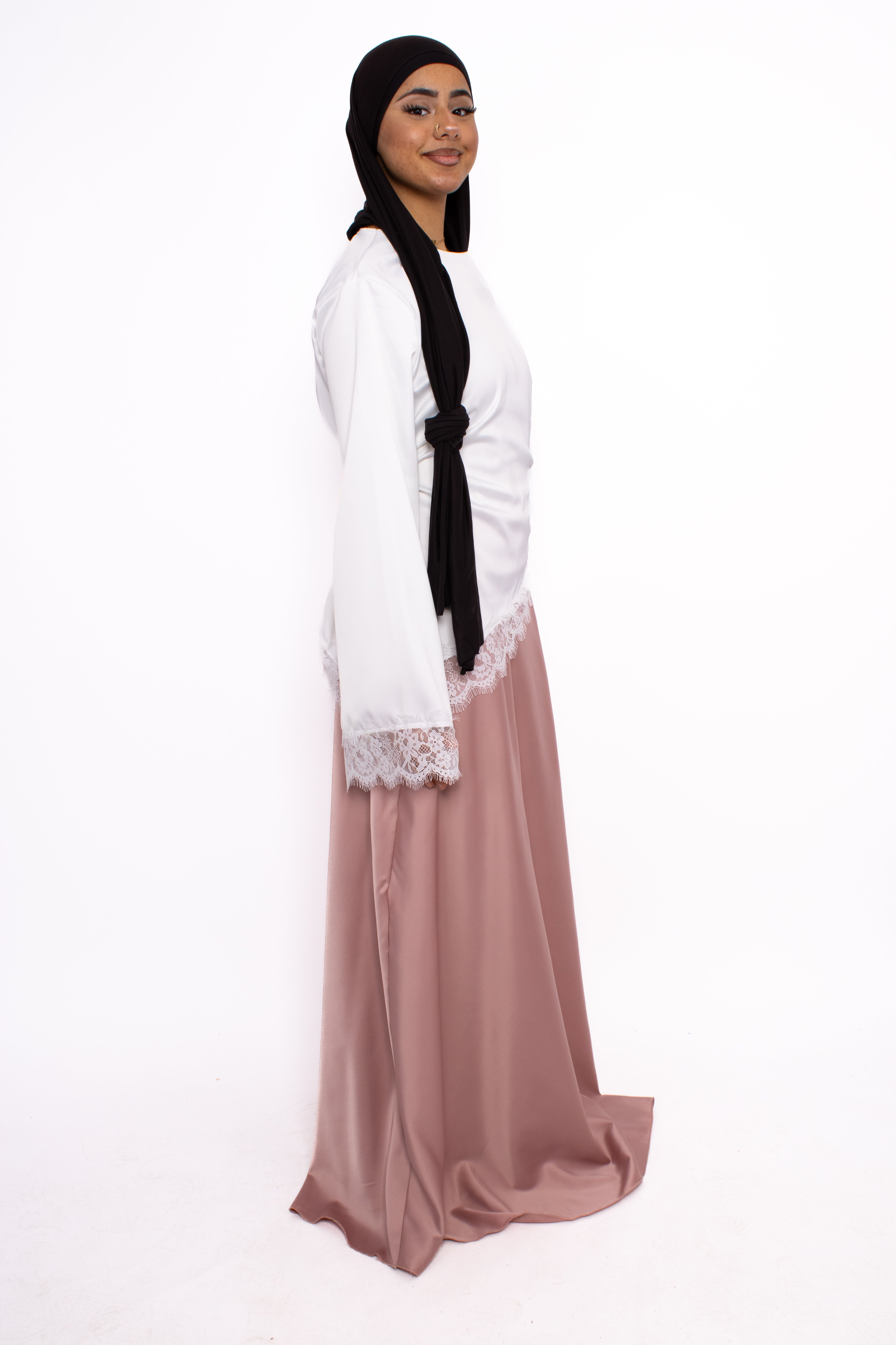 ''TALL'' SATIN MAXI SKIRT - PINK