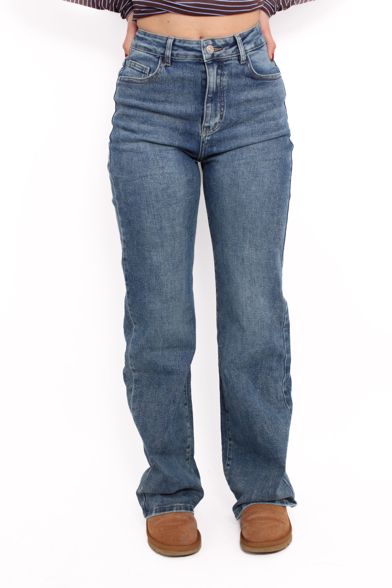 ''PLUSSIZE TALL'' WIDE LEG JEANS 966-8 - DENIM