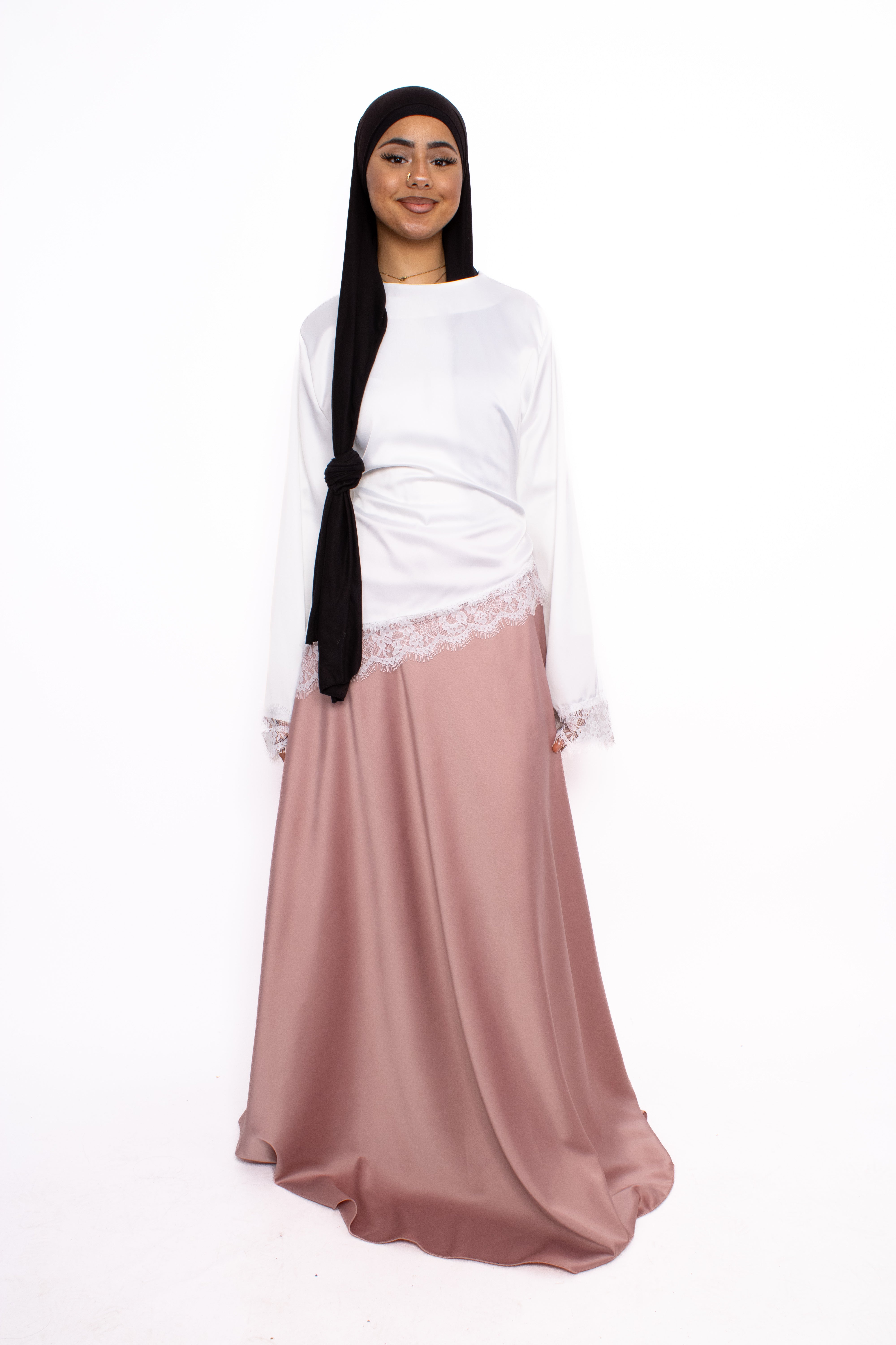 ''TALL'' SATIN MAXI SKIRT - PINK