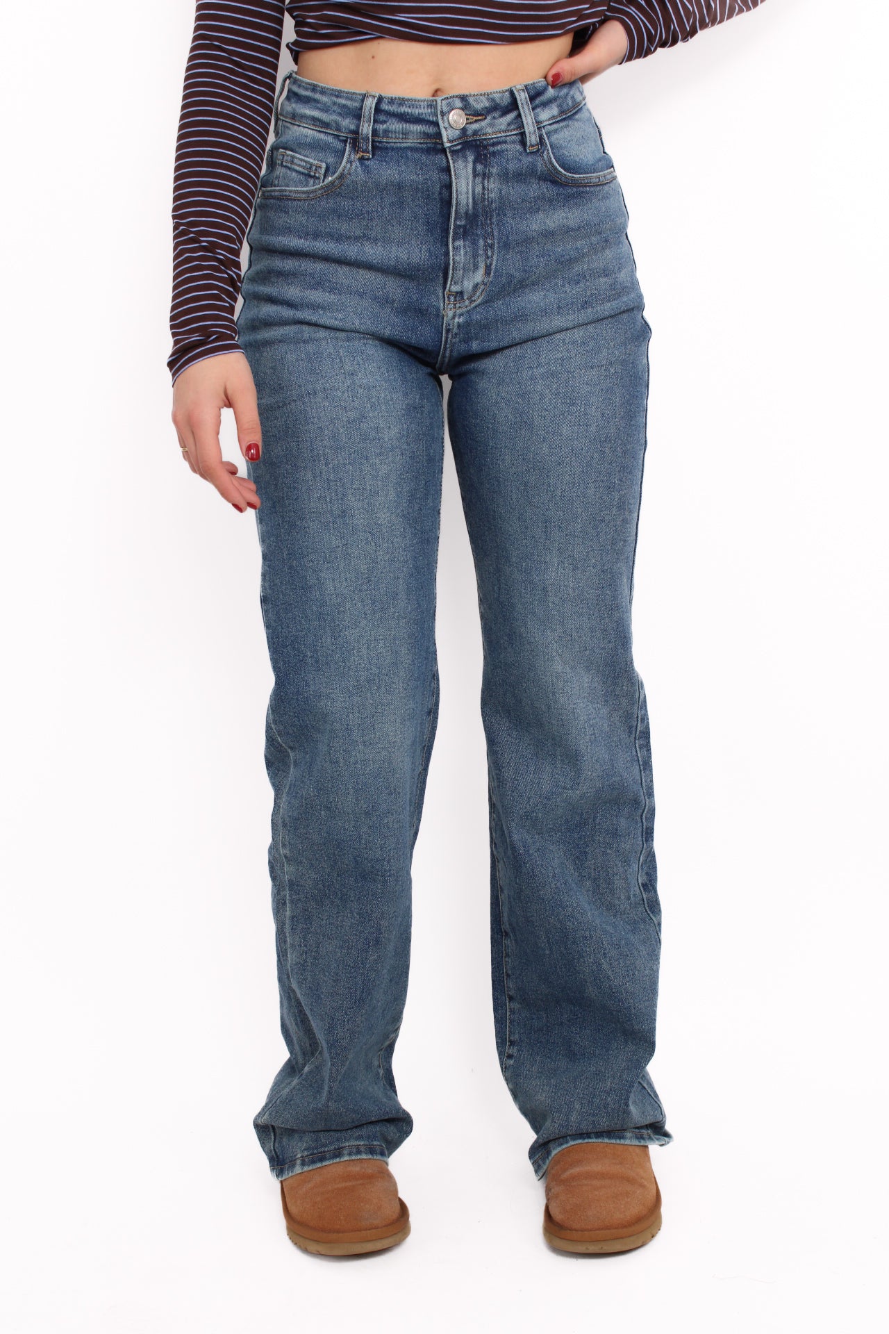 ''PLUSSIZE TALL'' WIDE LEG JEANS 966-8 - DENIM