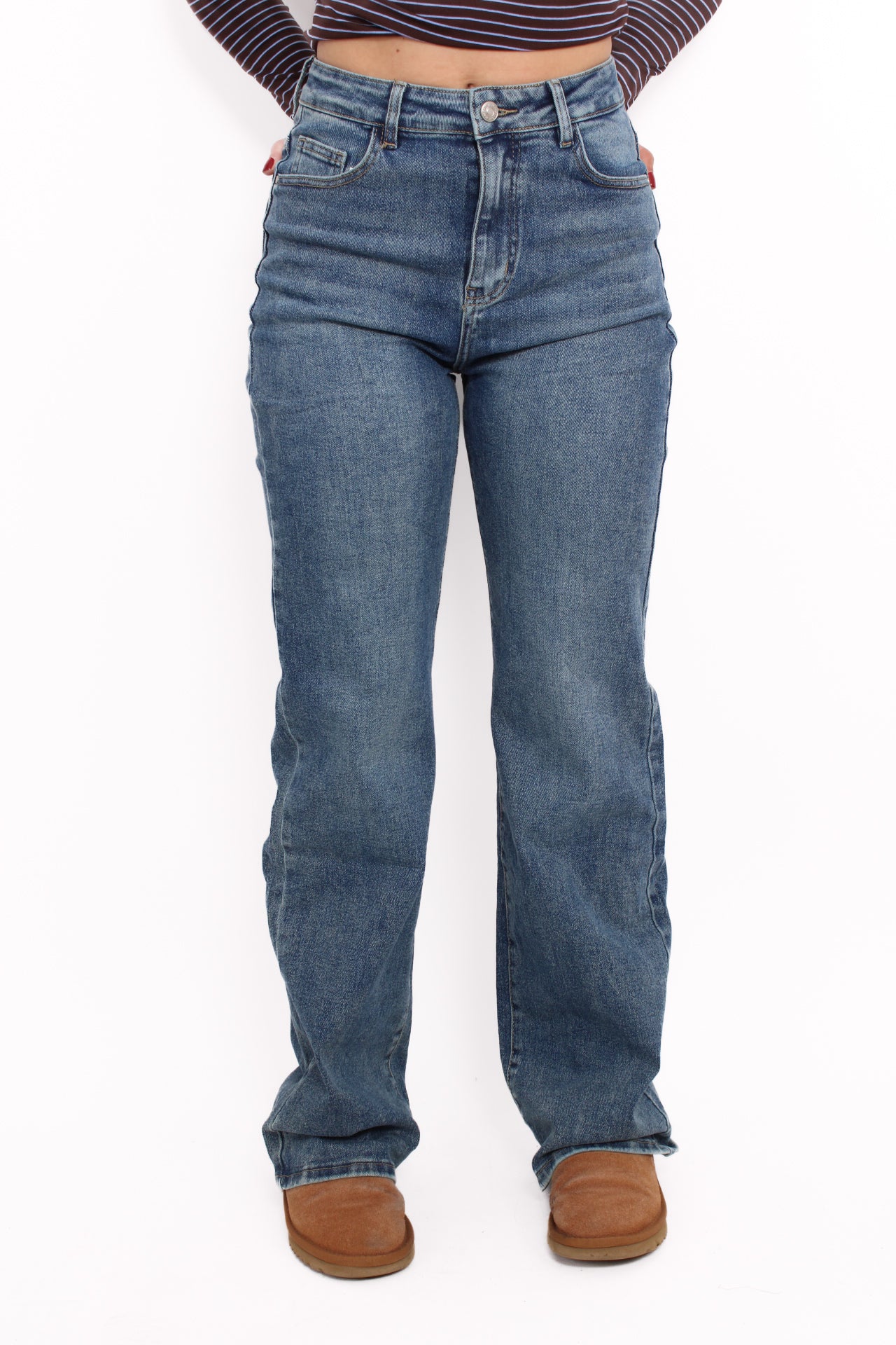 ''PLUSSIZE TALL'' WIDE LEG JEANS 966-8 - DENIM