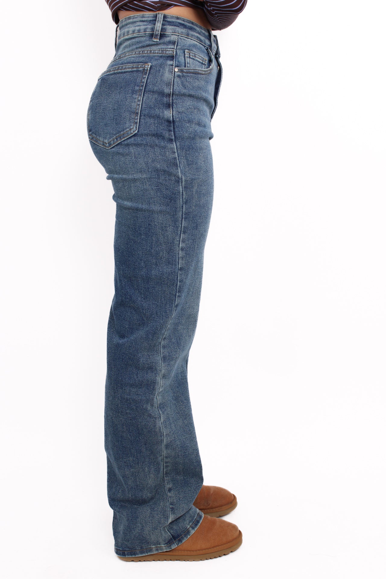 ''PLUSSIZE TALL'' WIDE LEG JEANS 966-8 - DENIM