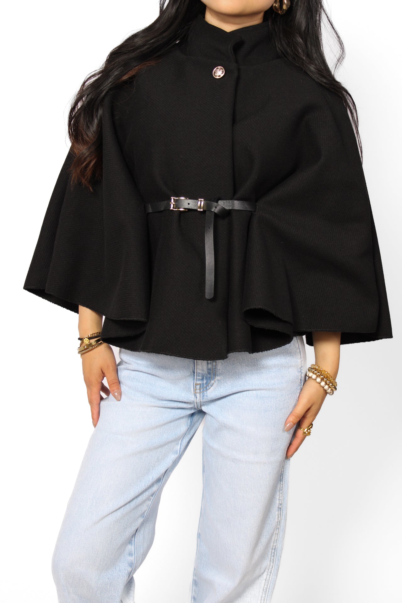 PONCHO - BLACK