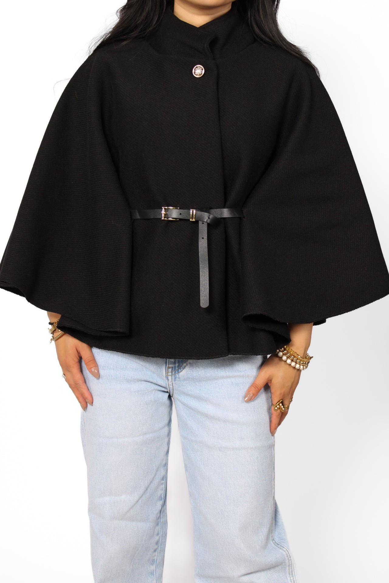 PONCHO - BLACK