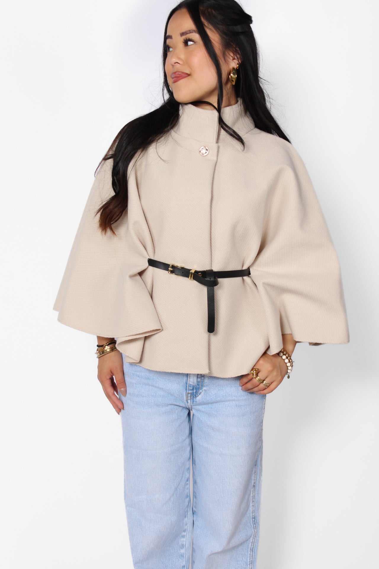 PONCHO - CREAM