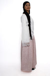 FLORAL JACQUARD SKIRT - BABY PINK