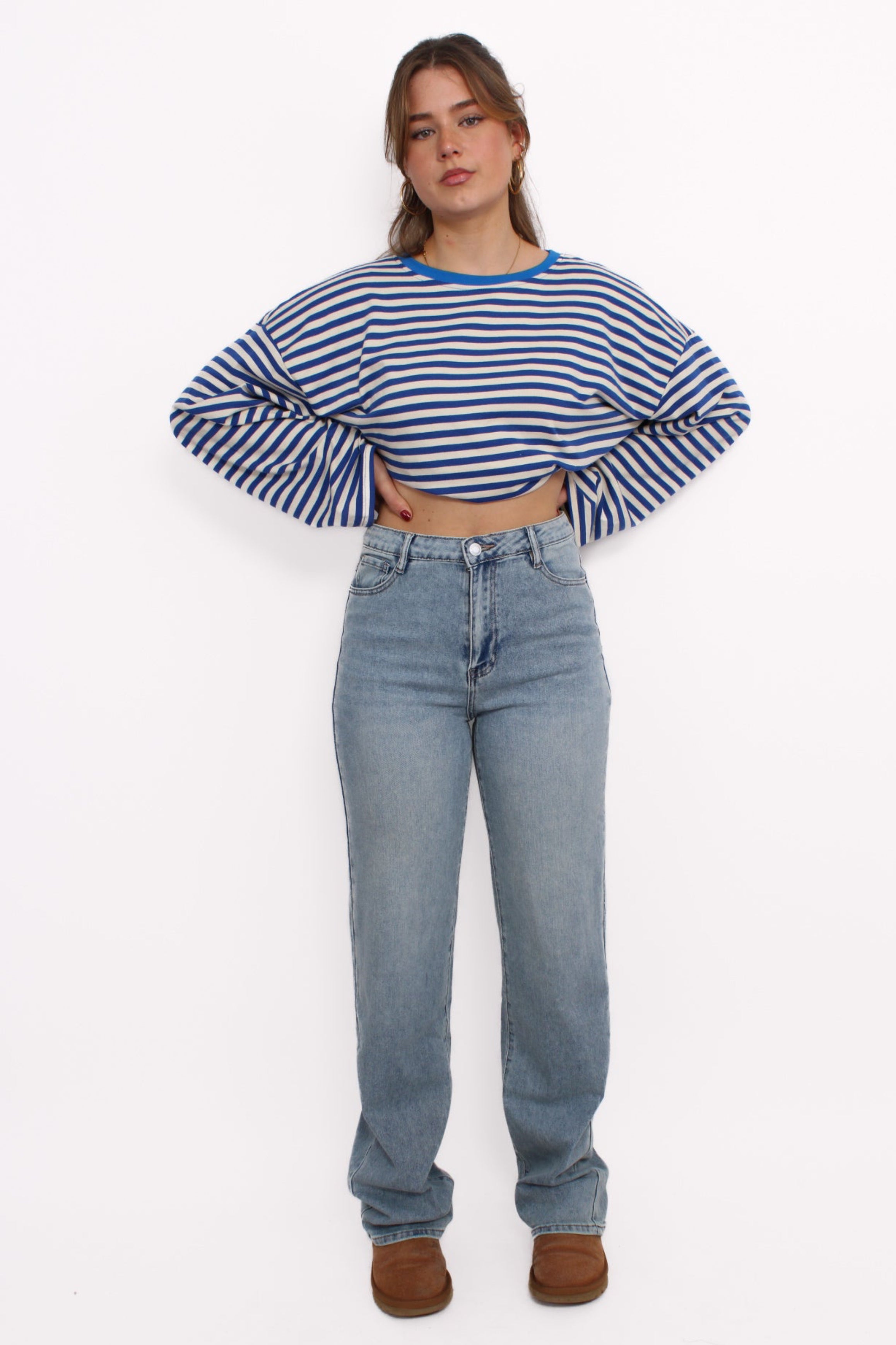 ''PLUSSIZE TALL'' STRAIGHT LEG JEANS 8014 -  DENIM