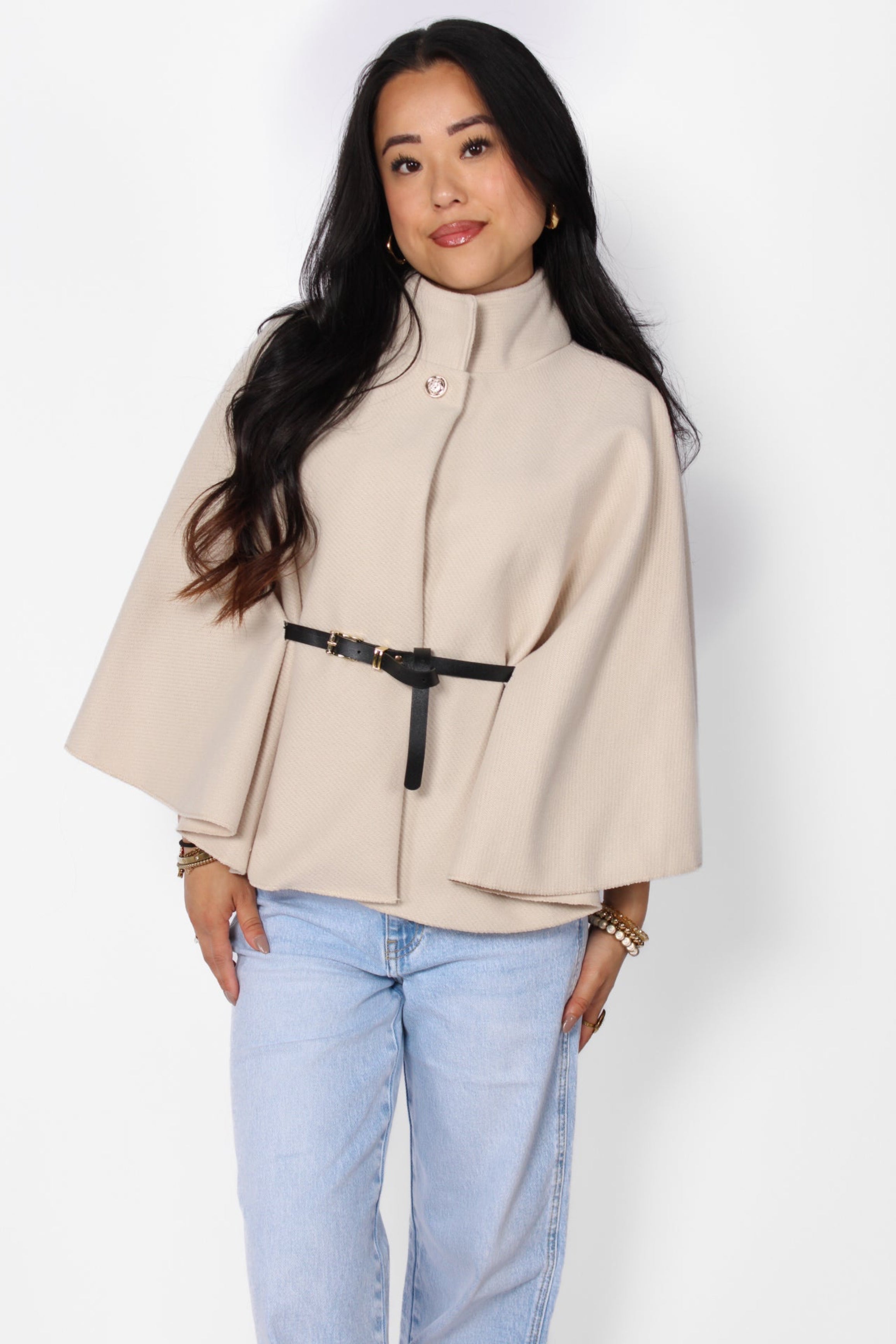 PONCHO - CREAM