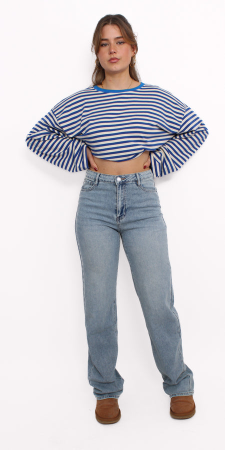 ''PLUSSIZE TALL'' STRAIGHT LEG JEANS 8014 -  DENIM