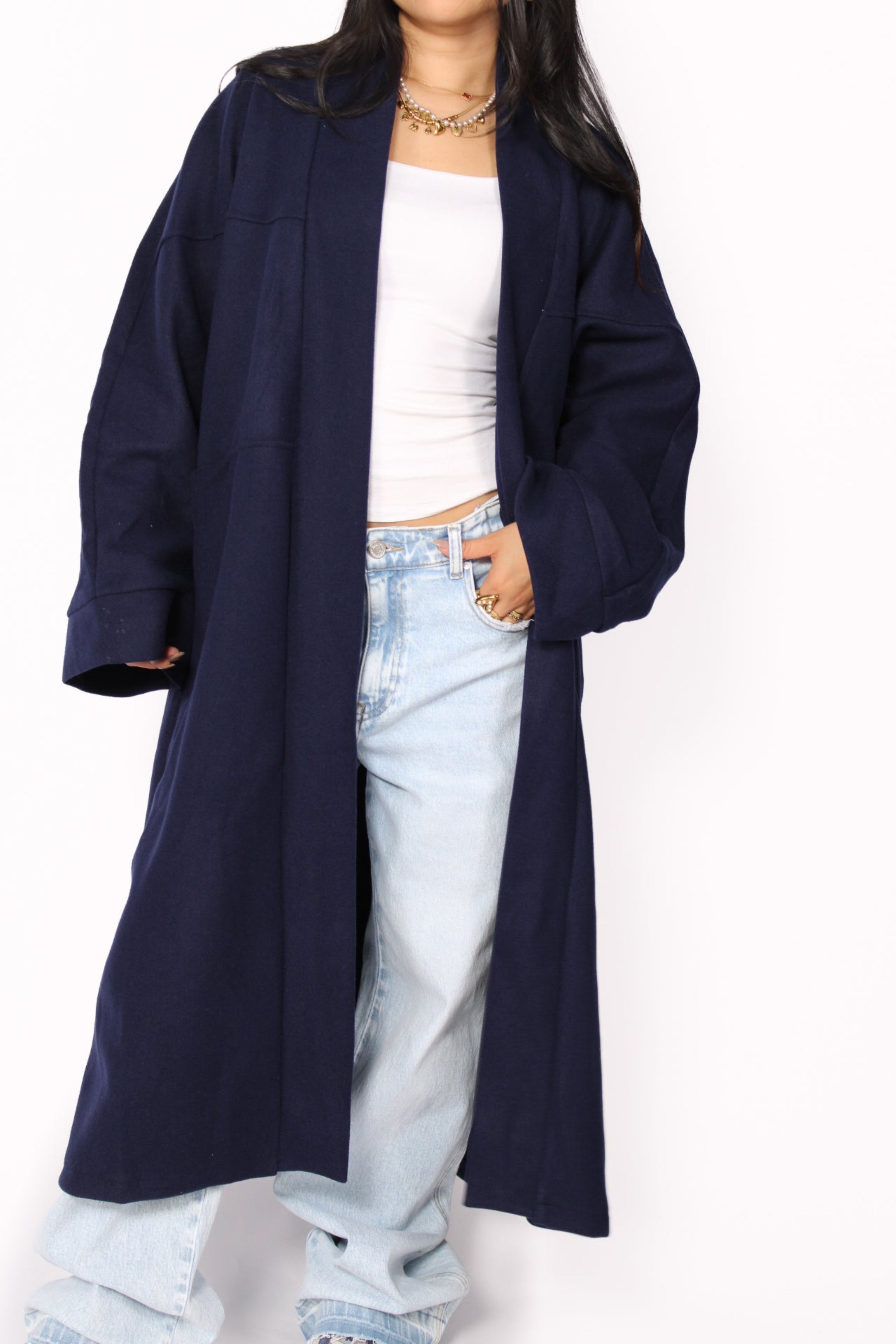 NYLA KIMONO - NAVY