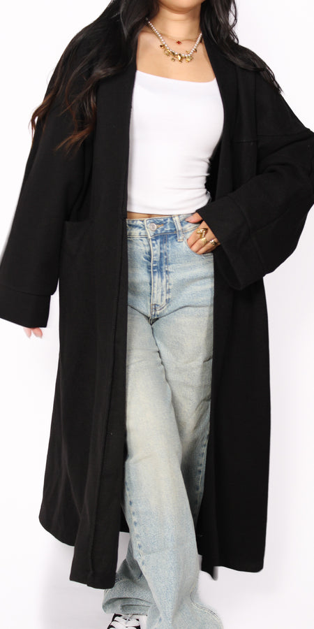 NYLA KIMONO - BLACK