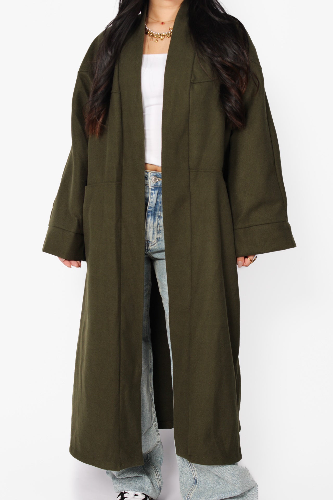 NYLA KIMONO - ARMY GREEN