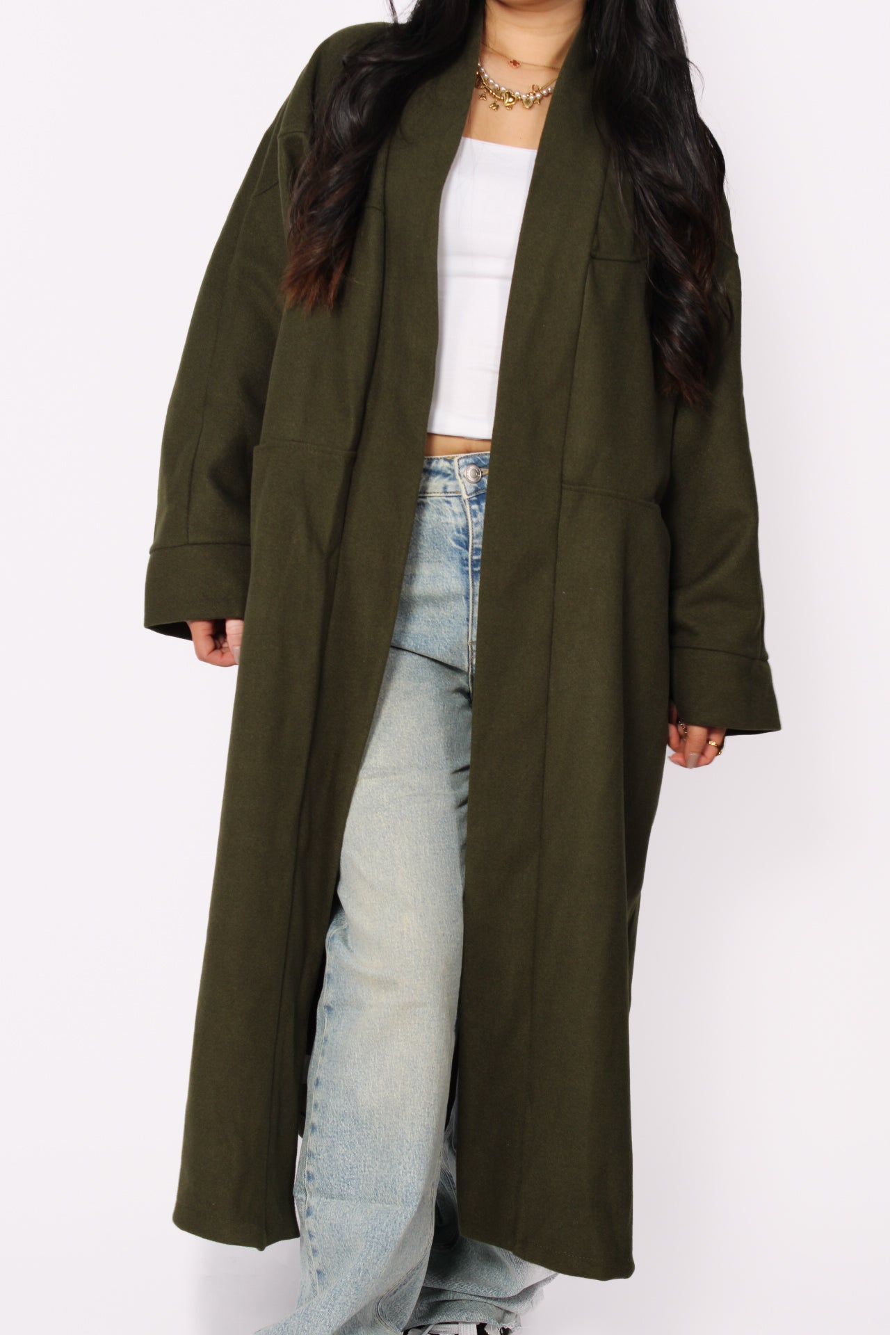 NYLA KIMONO - ARMY GREEN