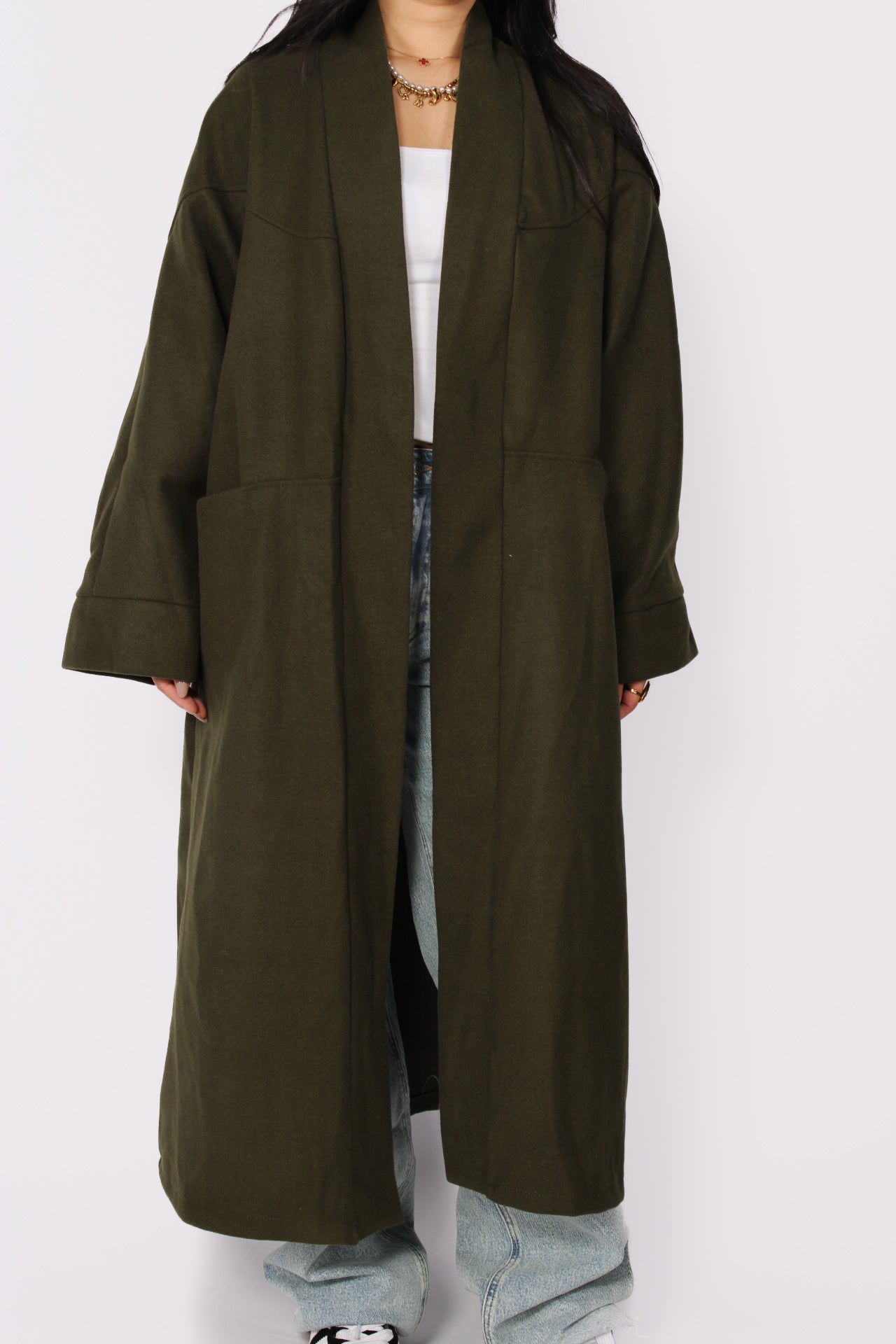 NYLA KIMONO - ARMY GREEN
