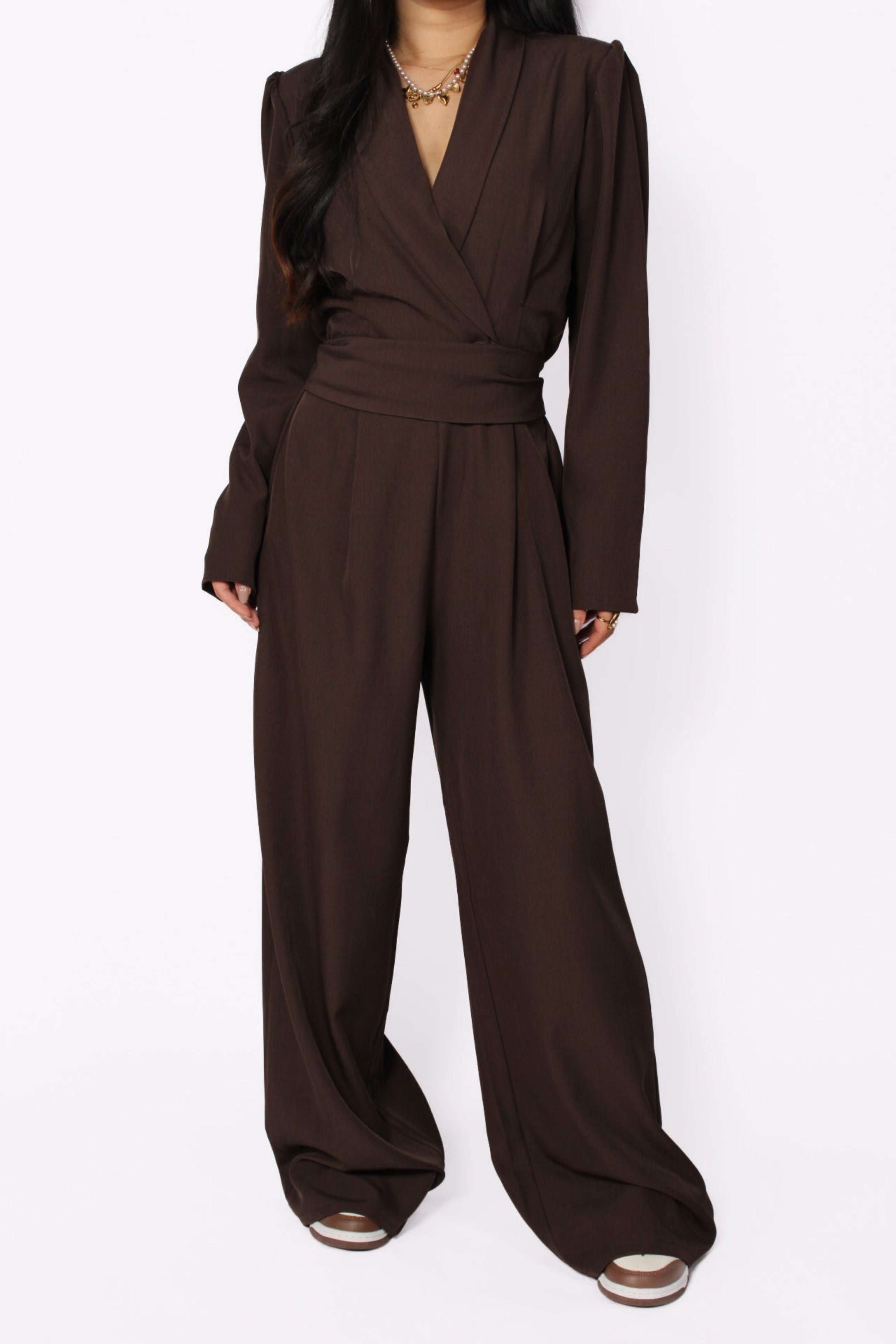 ZARA JUMPSUIT - BROWN