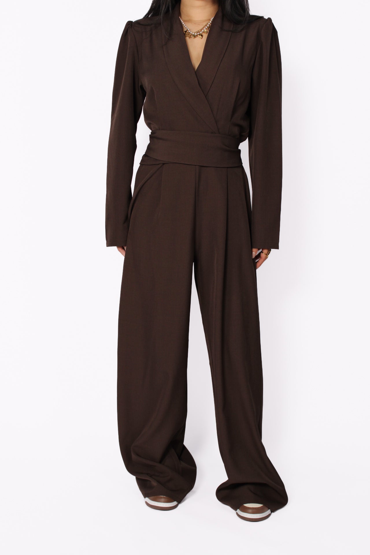 ZARA JUMPSUIT - BROWN