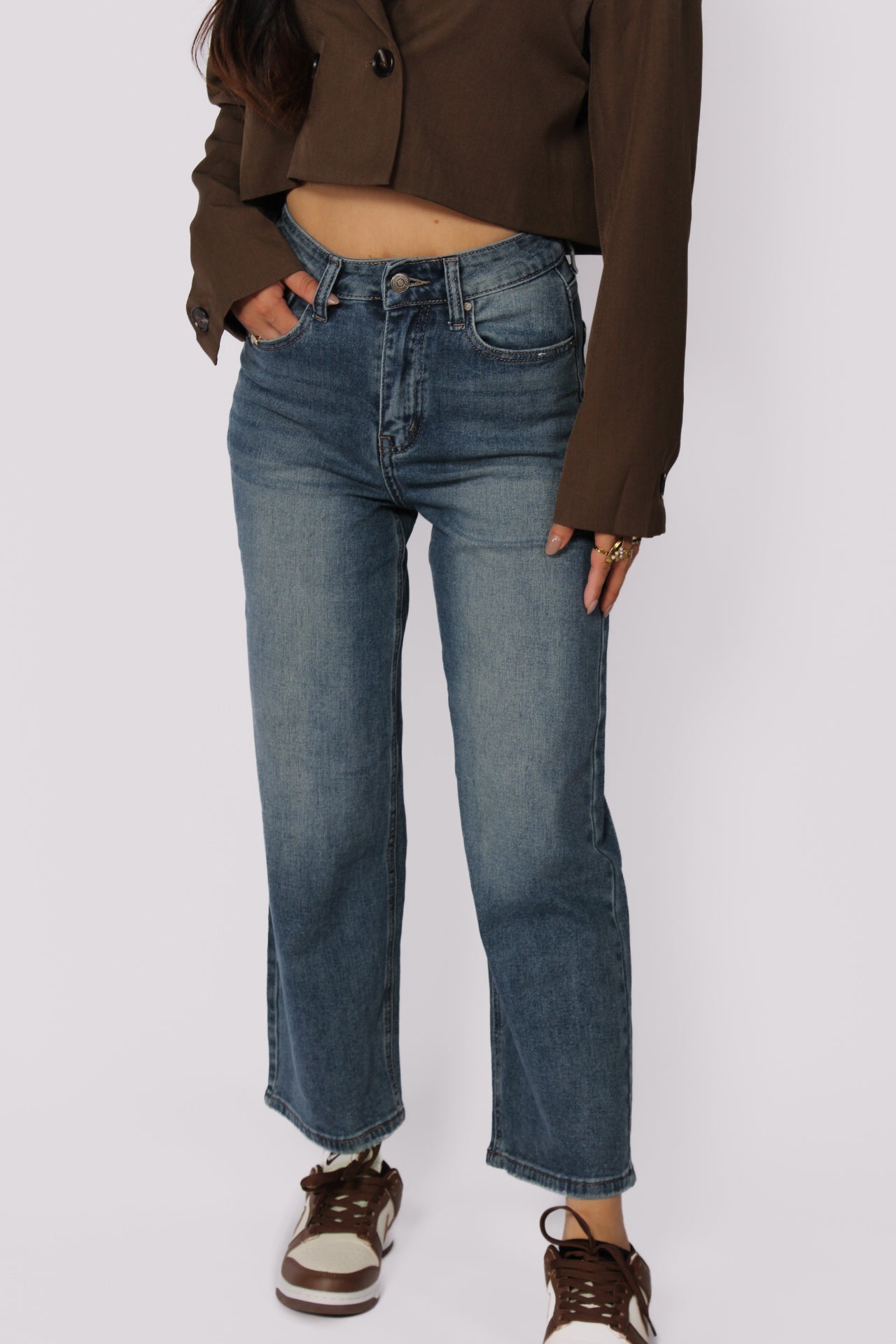 ''PETITE'' BAGGY JEANS 5353 - DARK DENIM