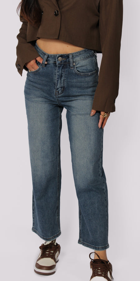 ''PETITE'' BAGGY JEANS 5353 - DARK DENIM