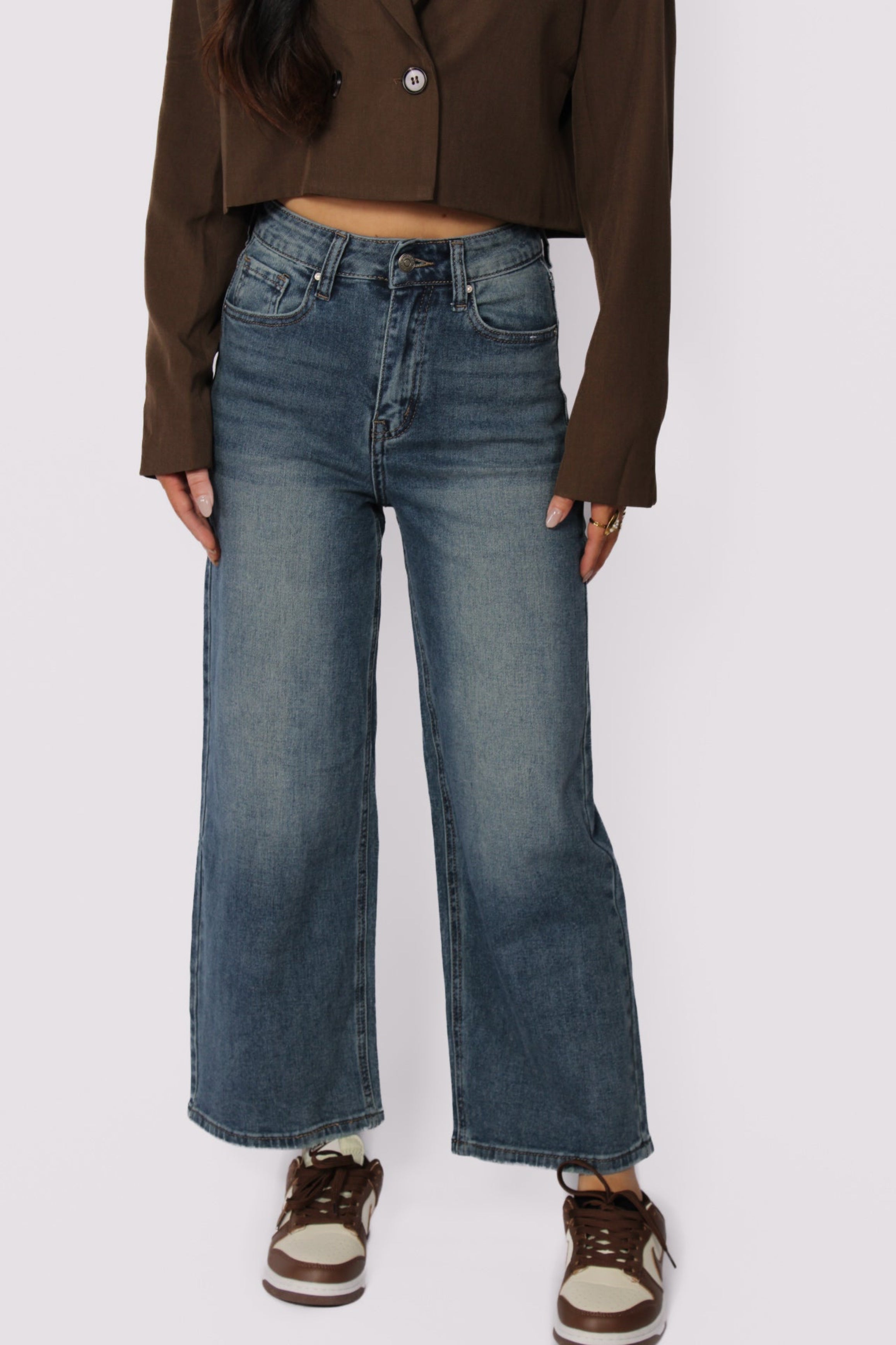 ''PETITE'' BAGGY JEANS 5353 - DARK DENIM
