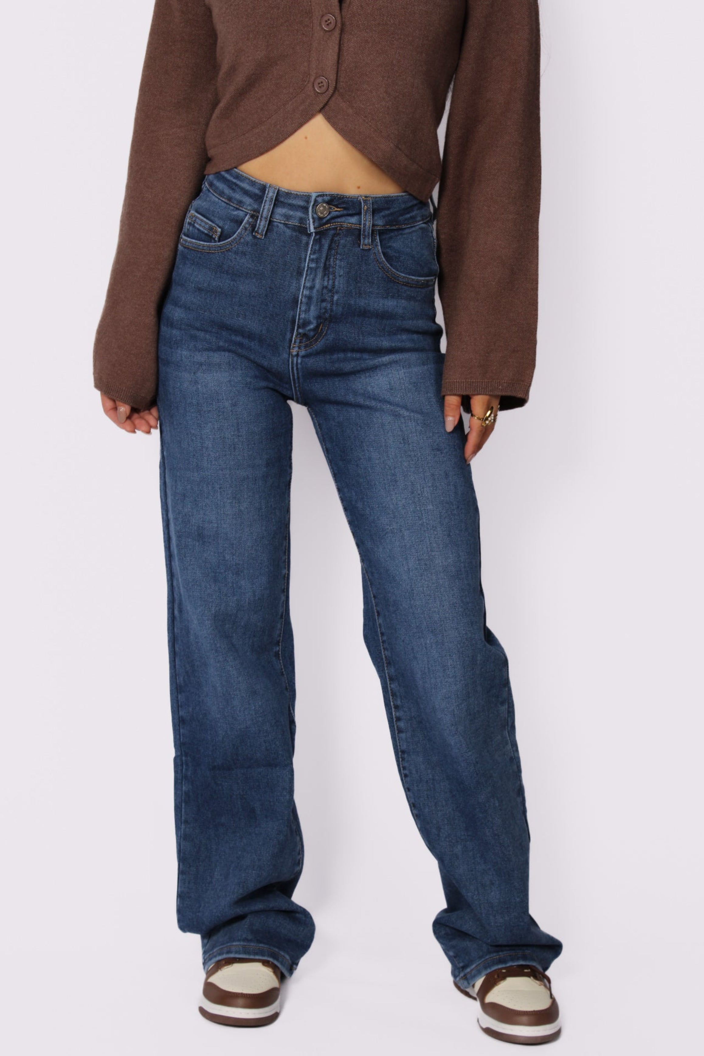 WIDE LEG JEANS 876-18 - DARK DENIM