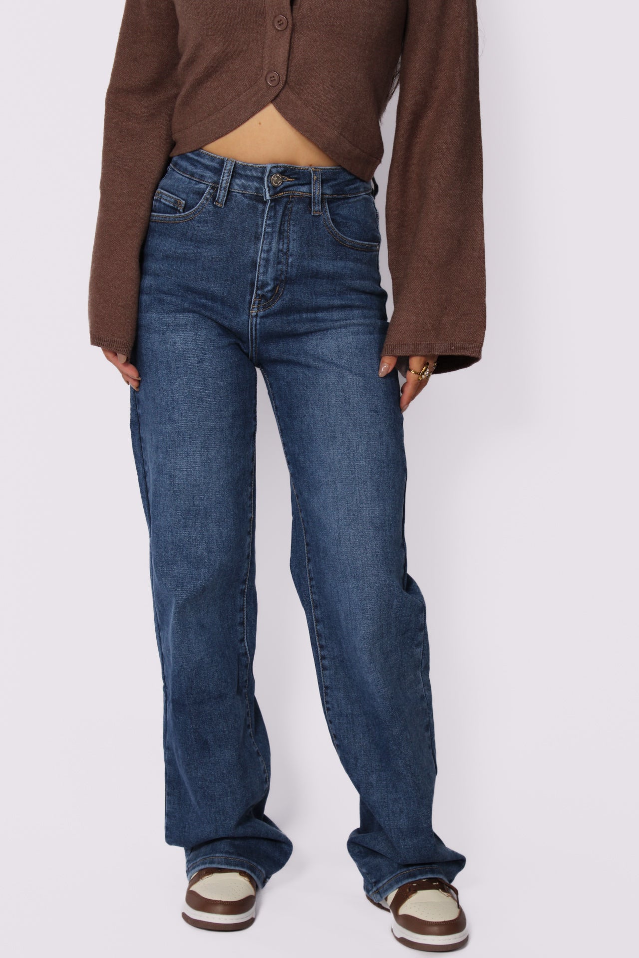WIDE LEG JEANS 876-18 - DARK DENIM