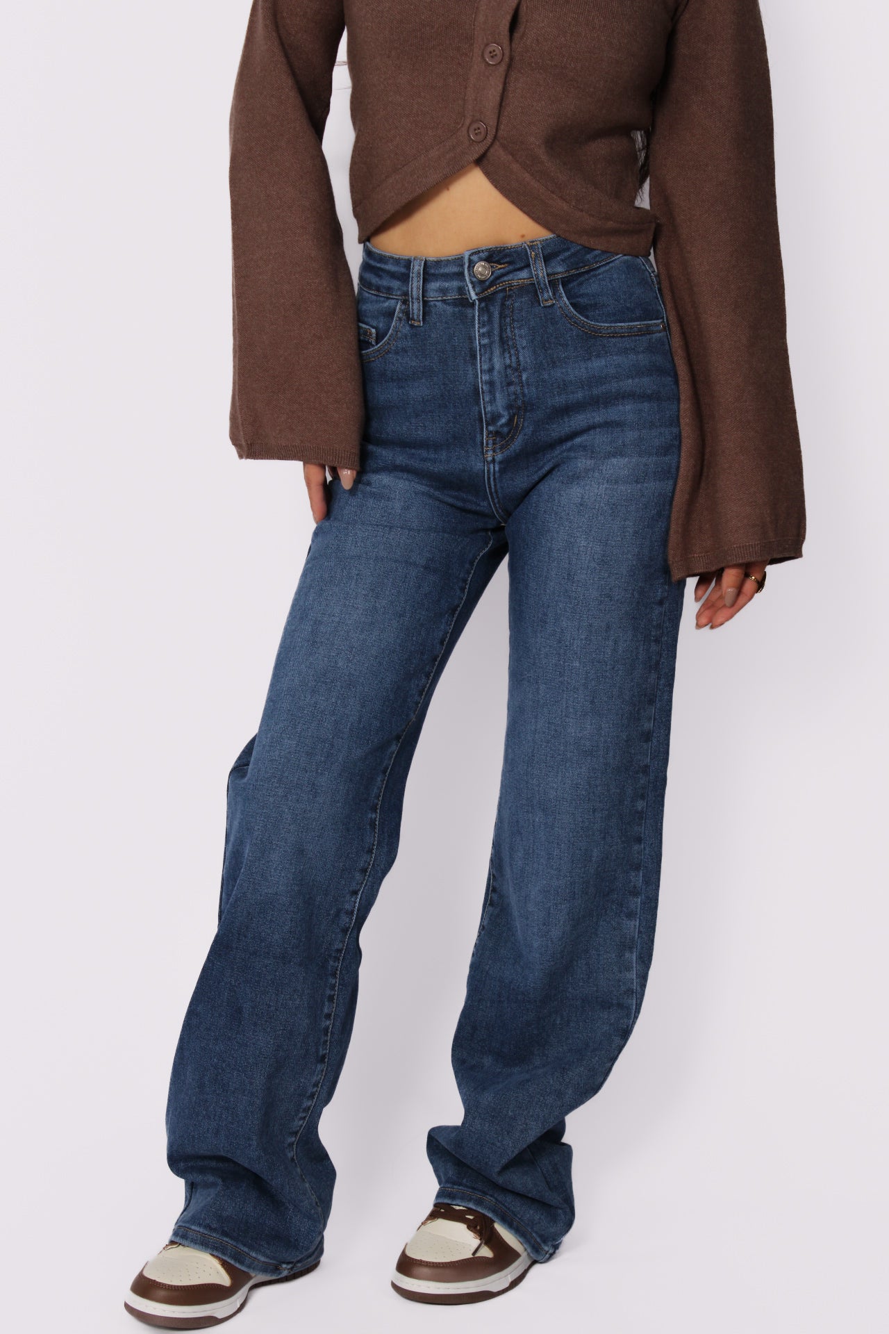 WIDE LEG JEANS 876-18 - DARK DENIM