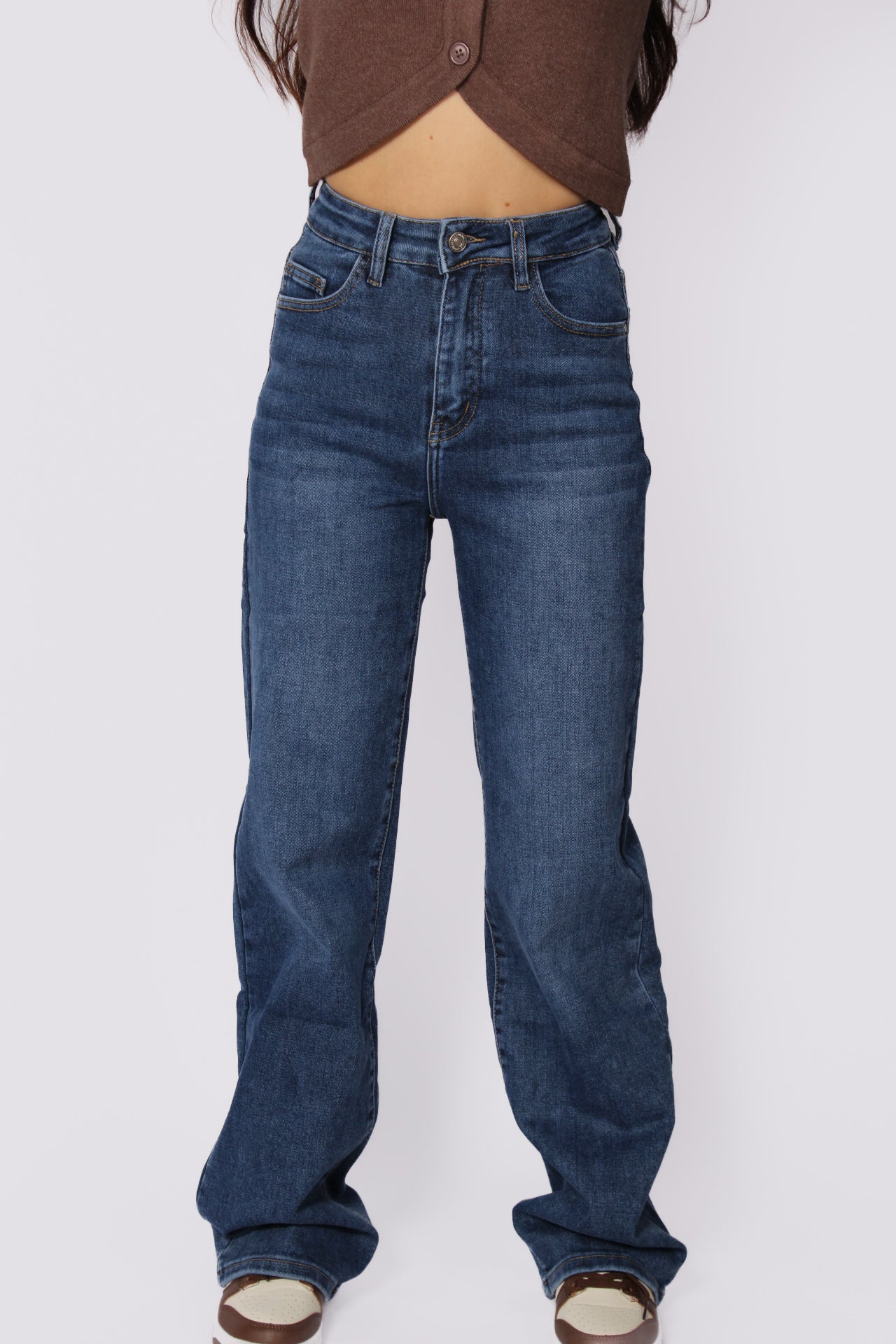 WIDE LEG JEANS 876-18 - DARK DENIM