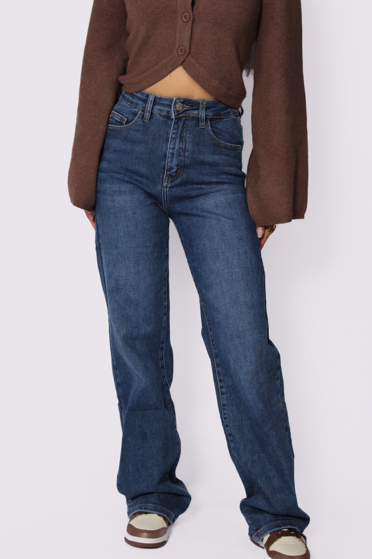WIDE LEG JEANS 876-18 - DARK DENIM