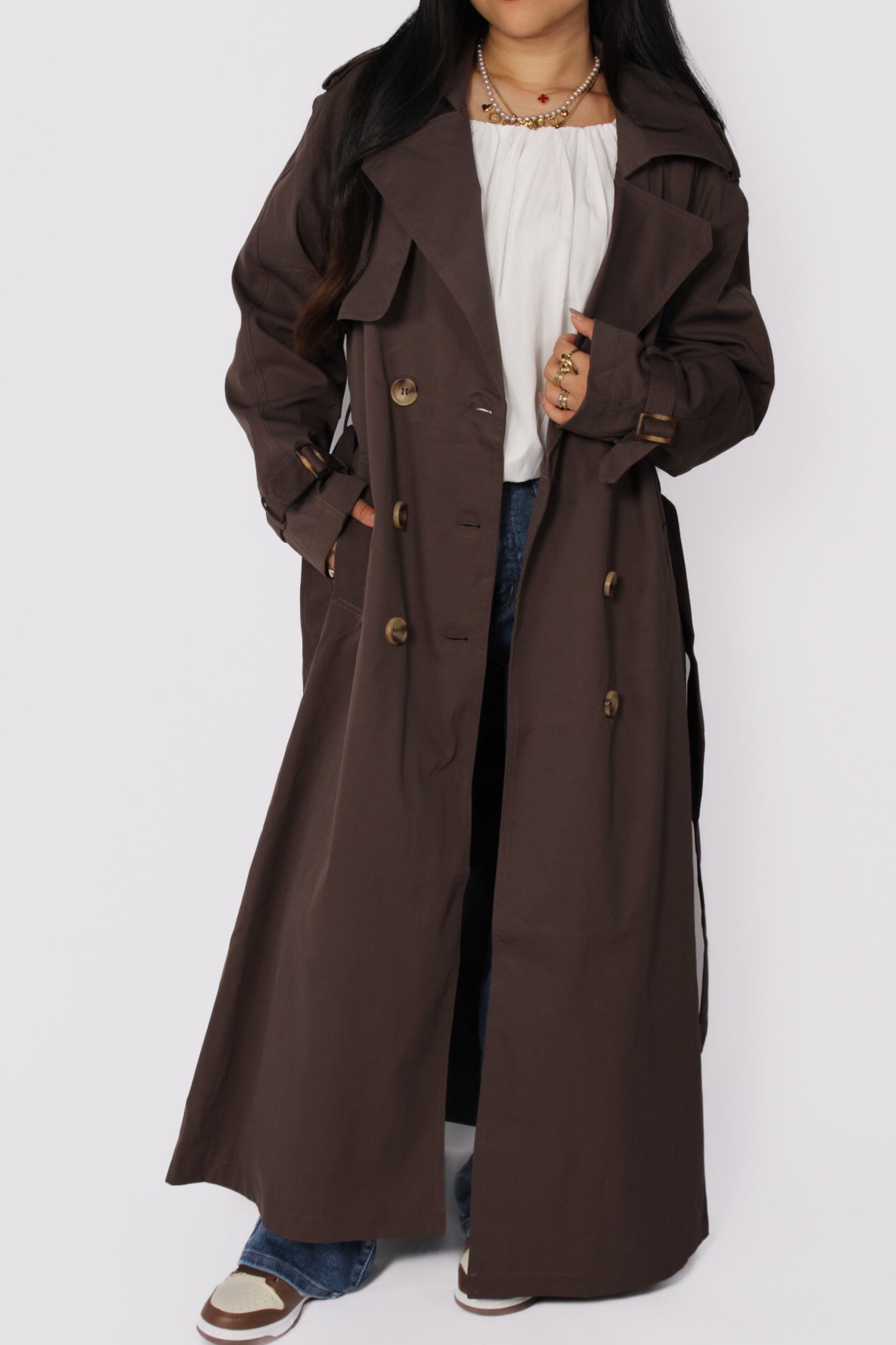 TRENCHCOAT W102 - BROWN
