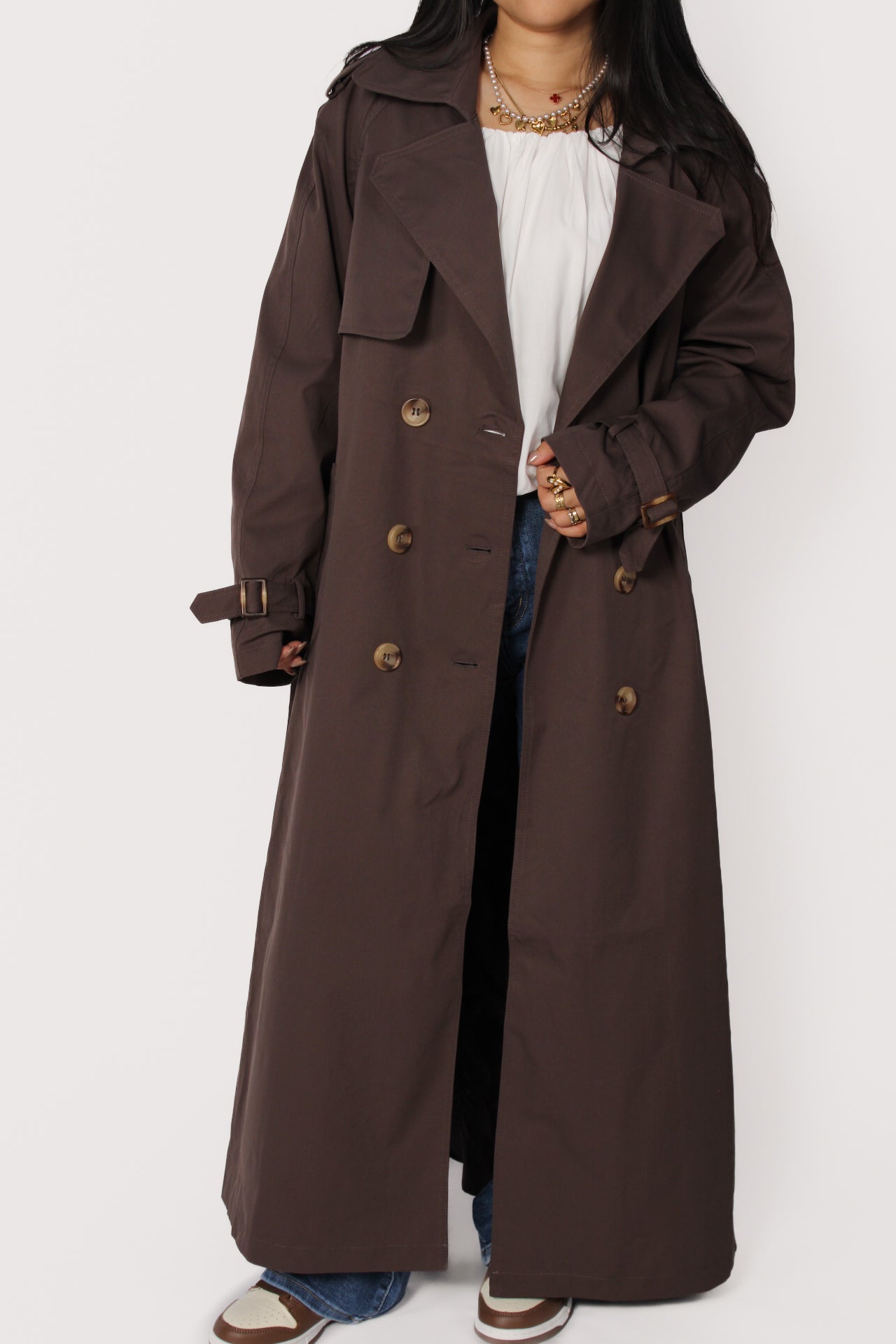 TRENCHCOAT W102 - BROWN