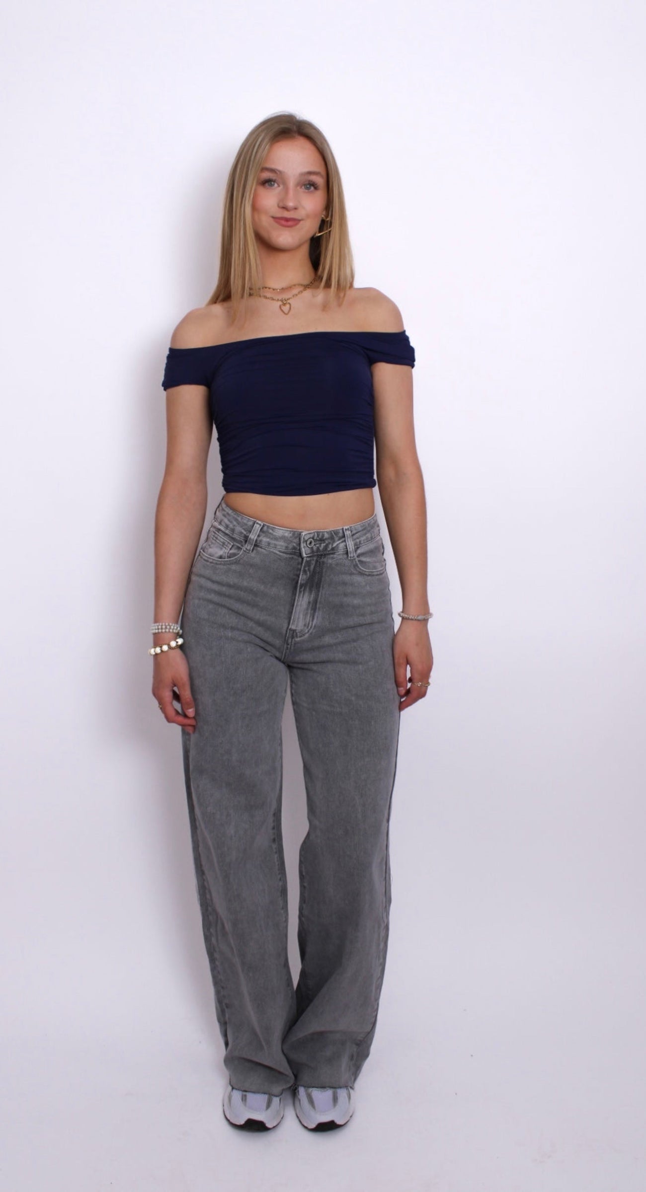 ''TALL'' WIDE LEG JEANS 8572 - GREY