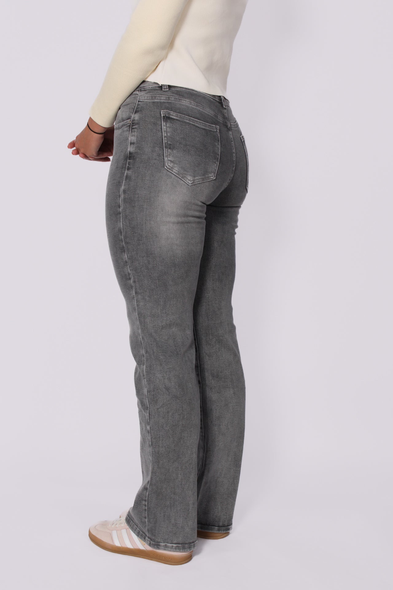 ''TALL'' WIDE LEG JEANS 876-3 - GRAY