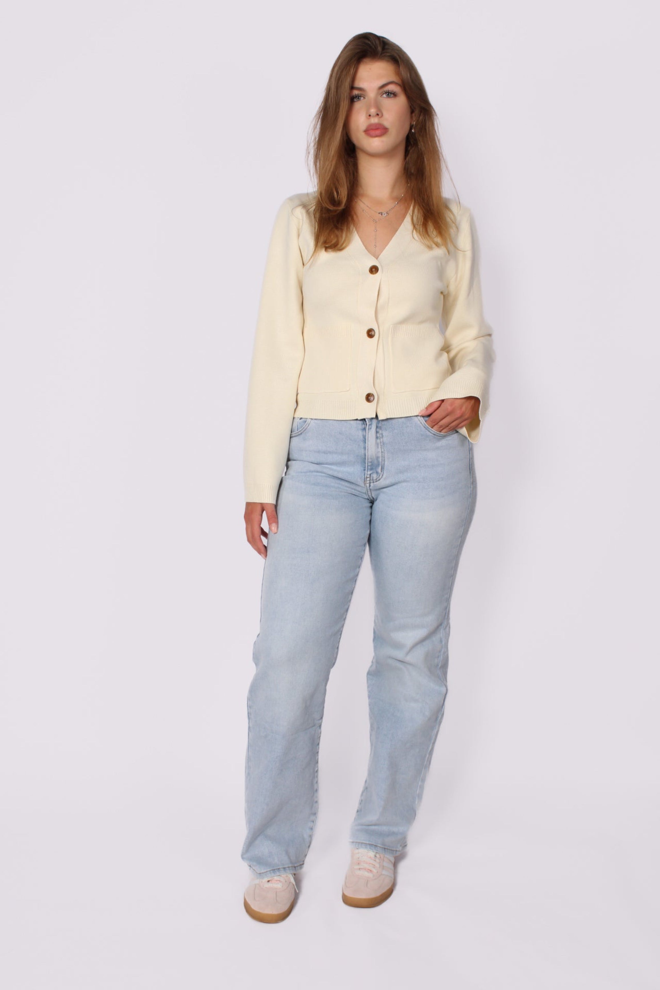 ''TALL'' WIDE LEG JEANS 6743-6 - LIGHT DENIM