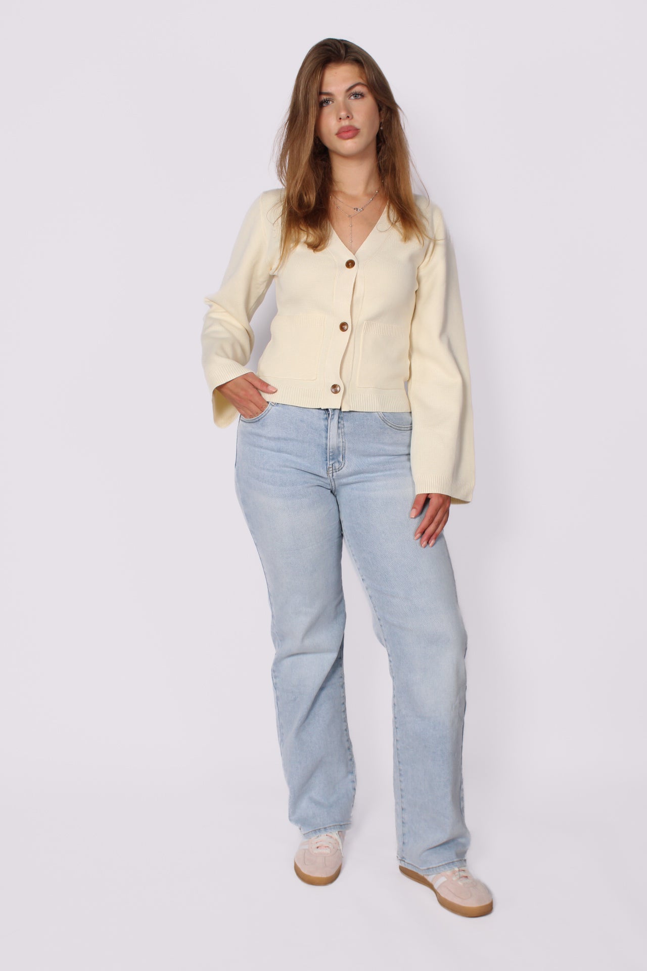 ''TALL'' WIDE LEG JEANS 6743-6 - LIGHT DENIM