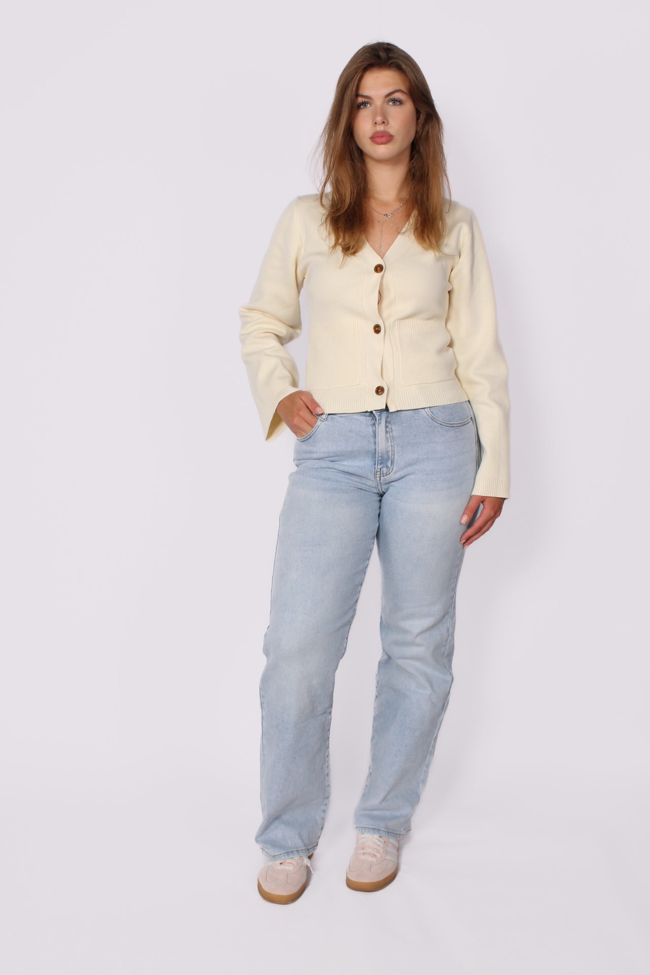 ''TALL'' WIDE LEG JEANS 6743-6 - LIGHT DENIM