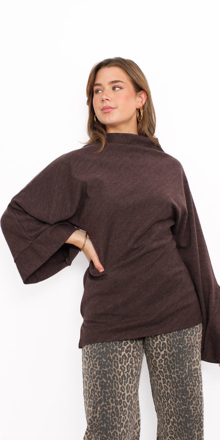 ABBY SWEATER - BROWN