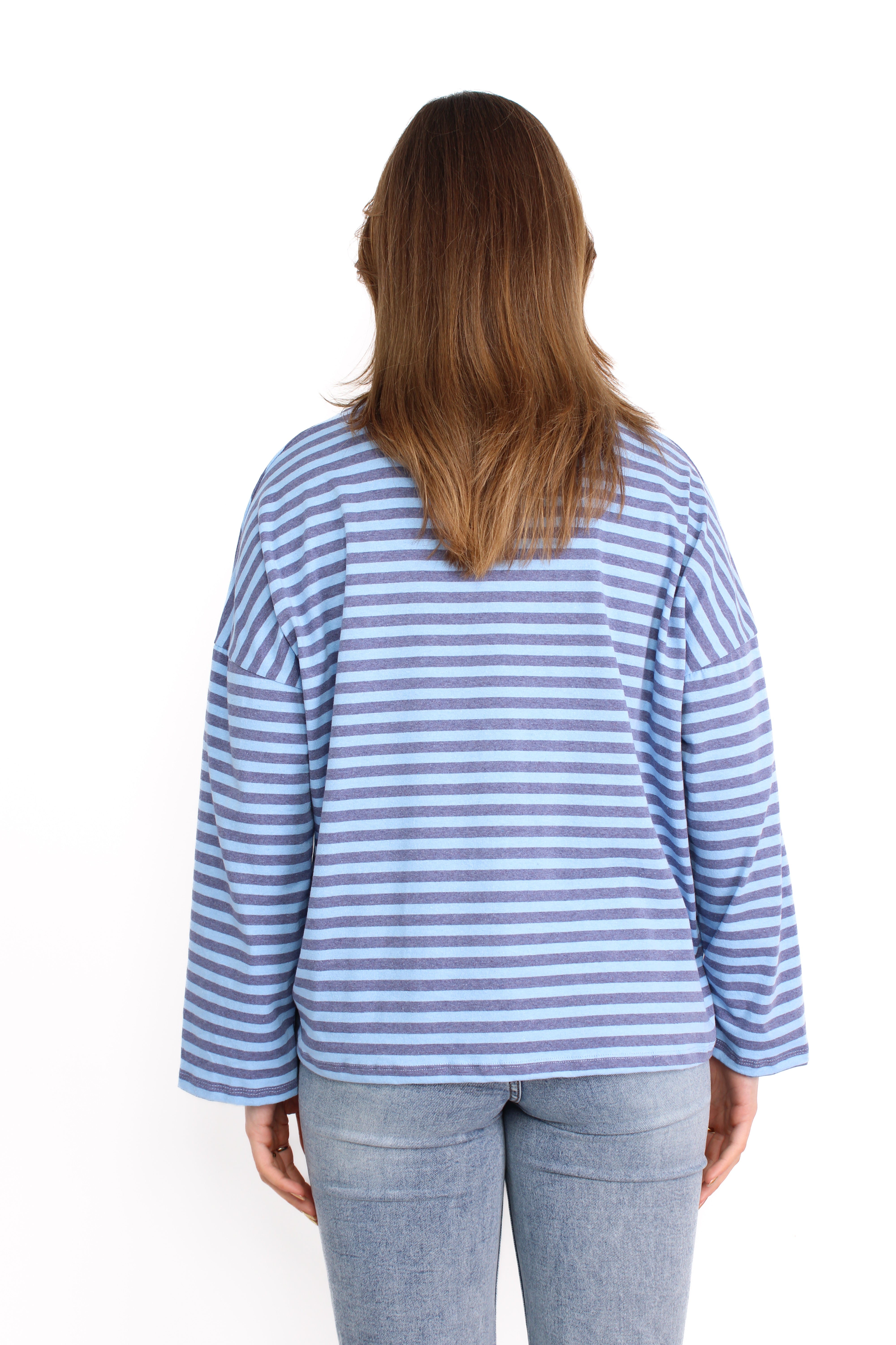 STRIPE VIBE LONG SLEEVE - BLUE