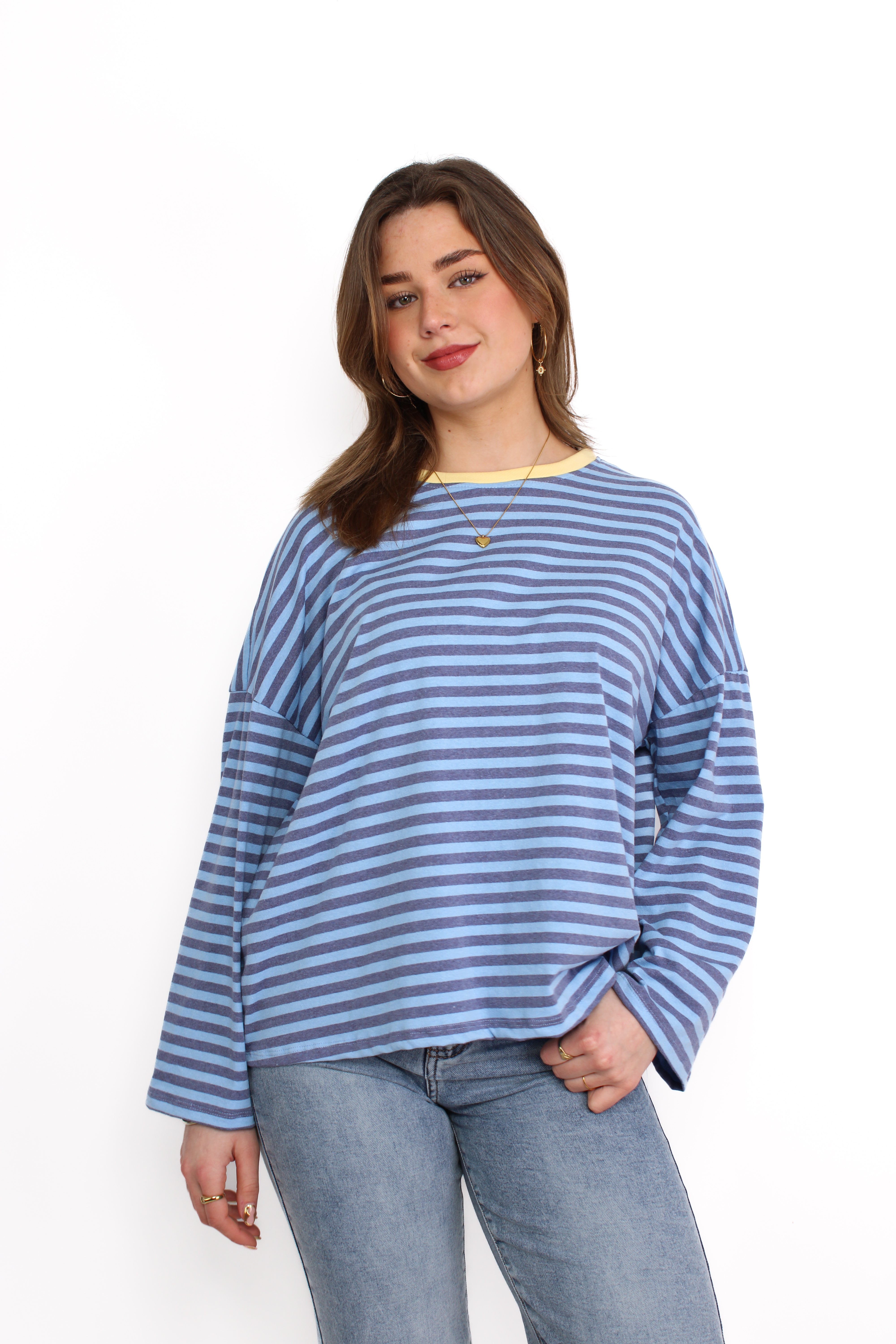 STRIPE VIBE LONG SLEEVE - BLUE
