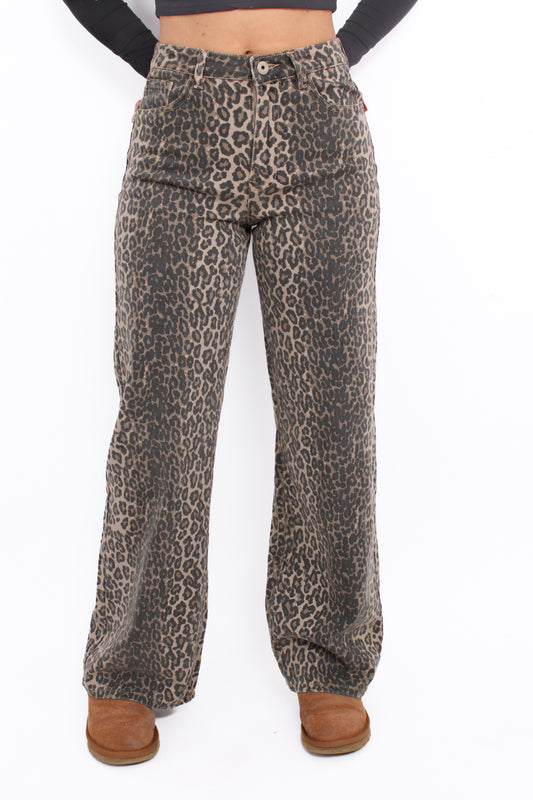 DAD FIT JEANS - LEOPARD