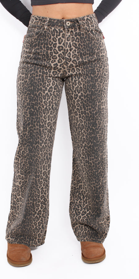DAD FIT JEANS - LEOPARD