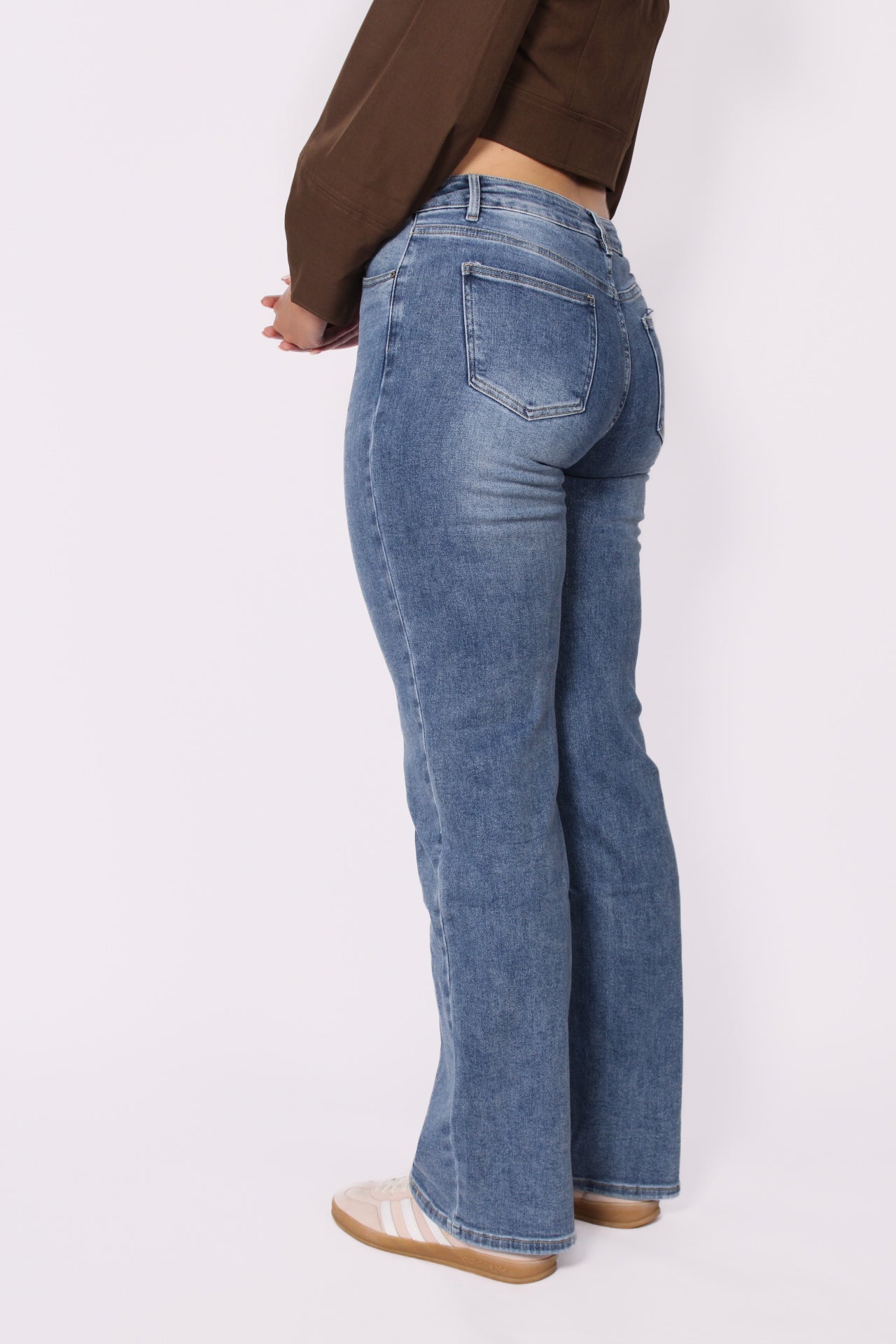 ''TALL'' WIDE LEG JEANS 6743-1 - MID DENIM